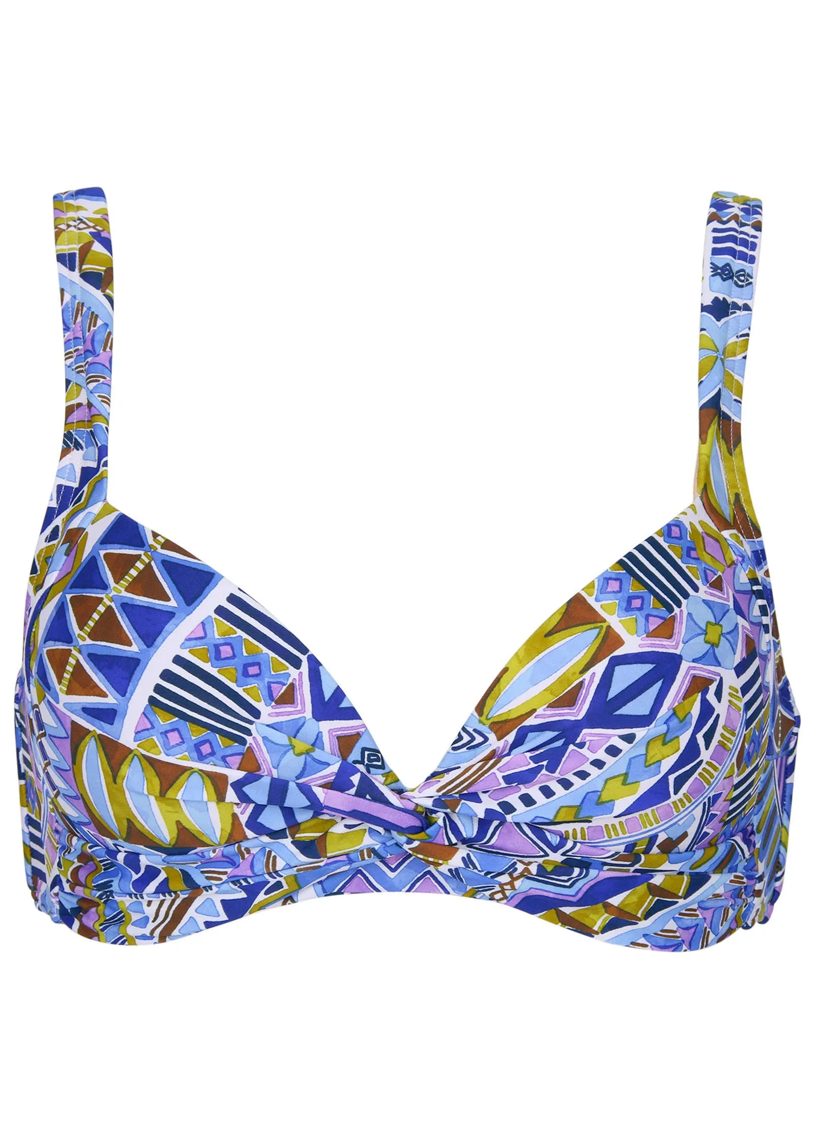 St Lucia Twist Bikini Top - Aztec Patchwork sold by VENUS product image thumbnail 3
