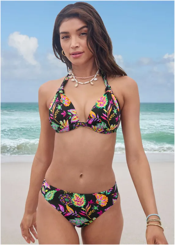 Fiji Moderate Bikini Bottom - Field Floral sold by VENUS