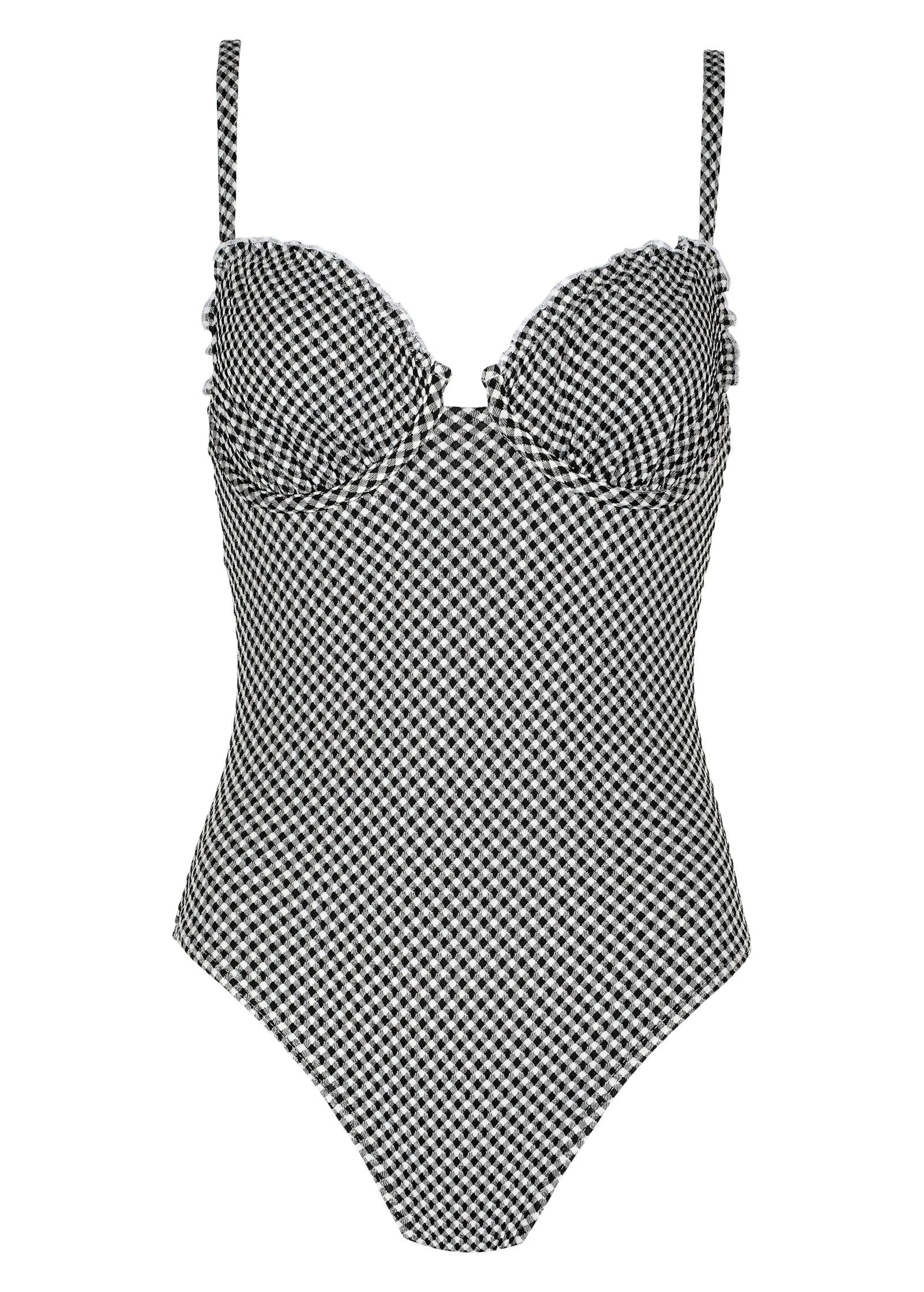 Gingham Bermuda Swimsuit - Black & White sold by VENUS product image thumbnail 3