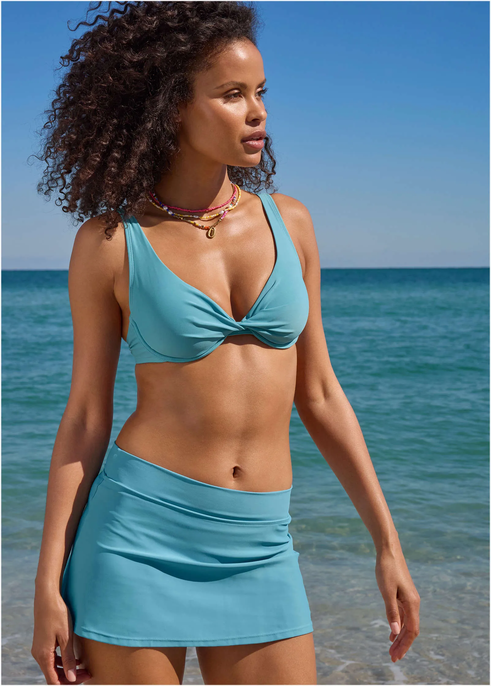 Aruba Swim Bikini Skirt - Blue sold by VENUS