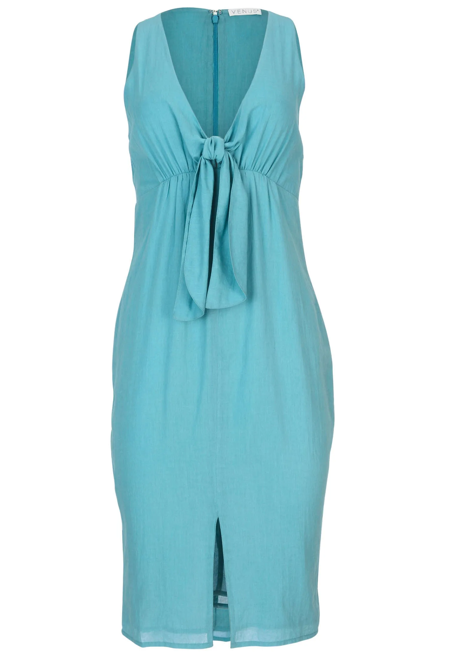 Tie Front Dress - Blue sold by VENUS product image thumbnail 3