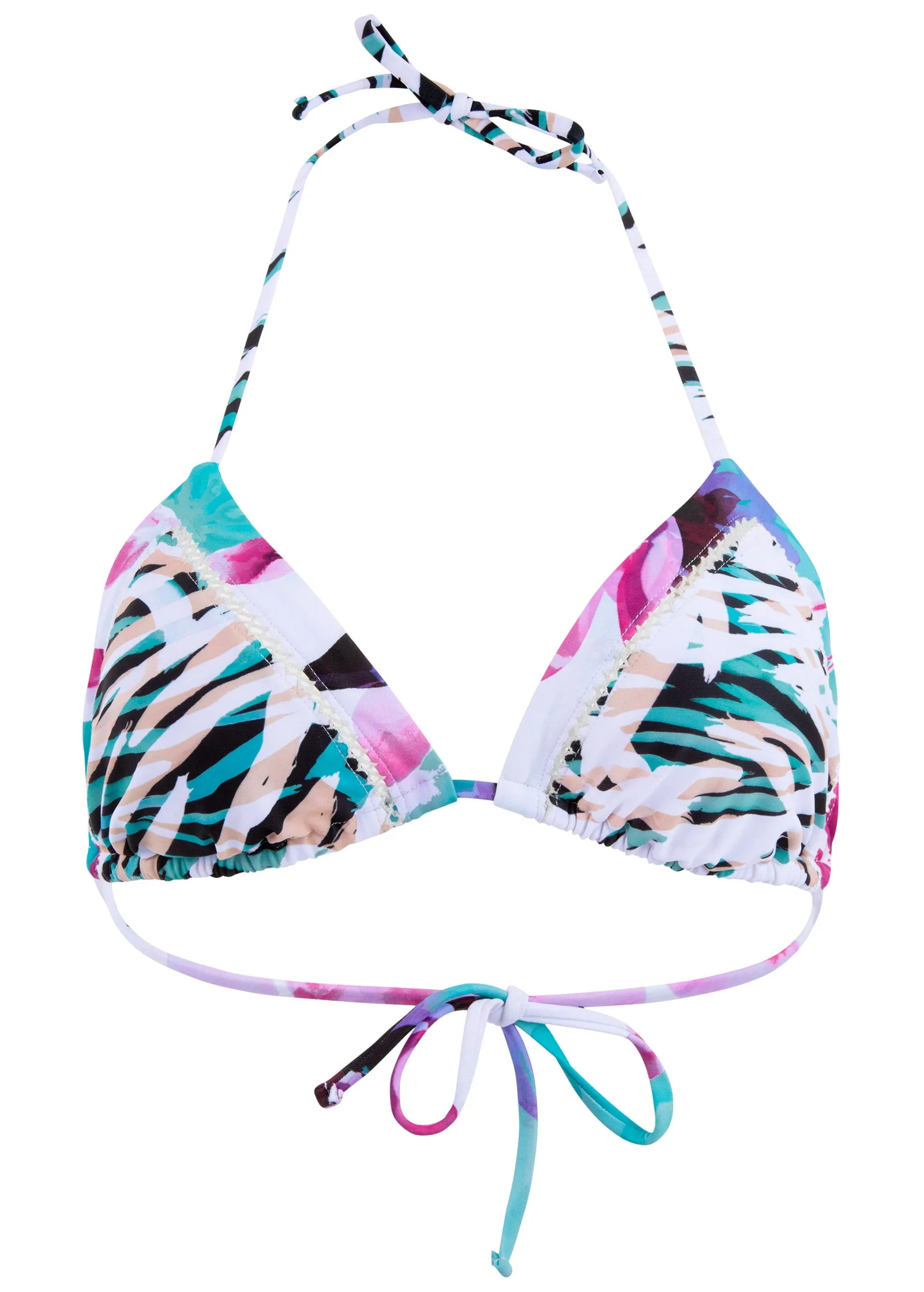 Hamptons Diamond Stitch Triangle Top - Lush Zebra sold by VENUS product image thumbnail 3