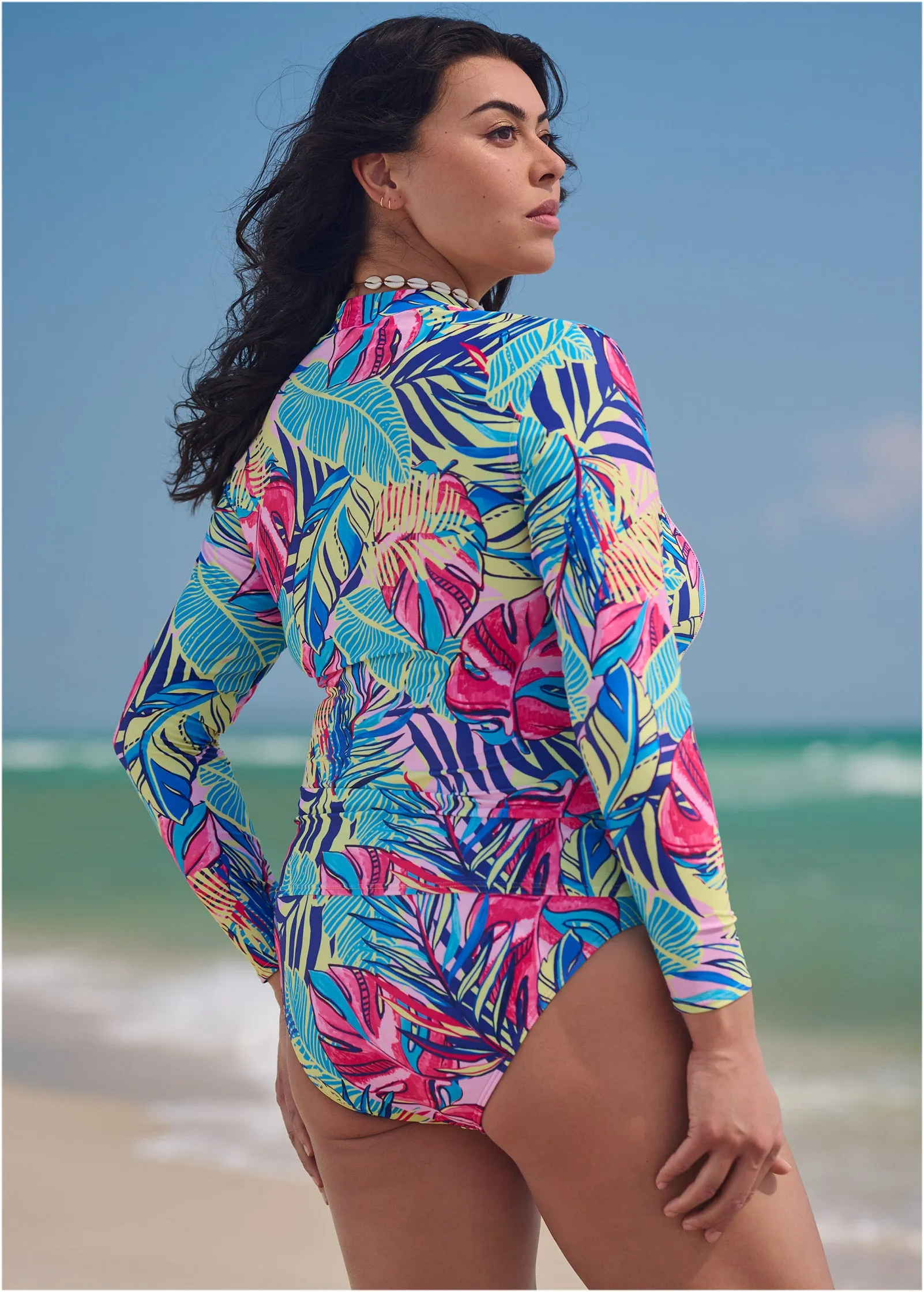 Fiji Moderate Bikini Bottom - Summer Leaves sold by VENUS product image thumbnail 5