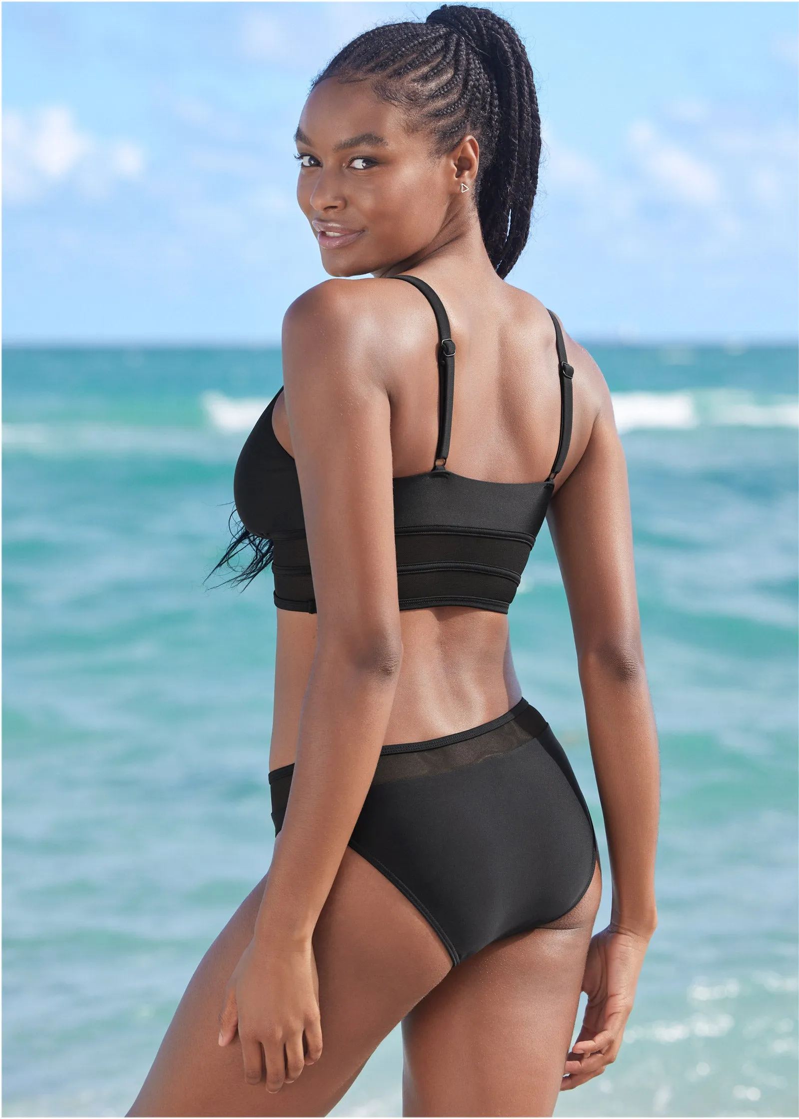 Long Line Bikini Top - Black Beauty sold by VENUS product image thumbnail 2