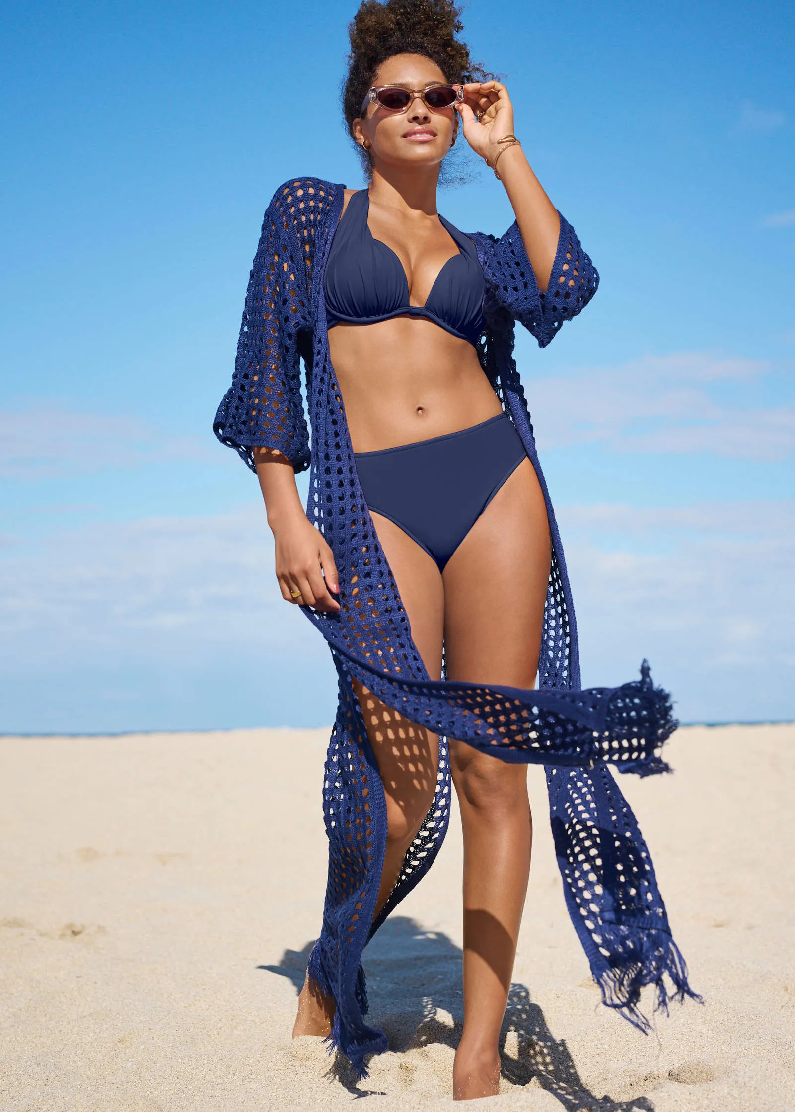 Fiji Moderate Bikini Bottom - Ultramarine Blue sold by VENUS