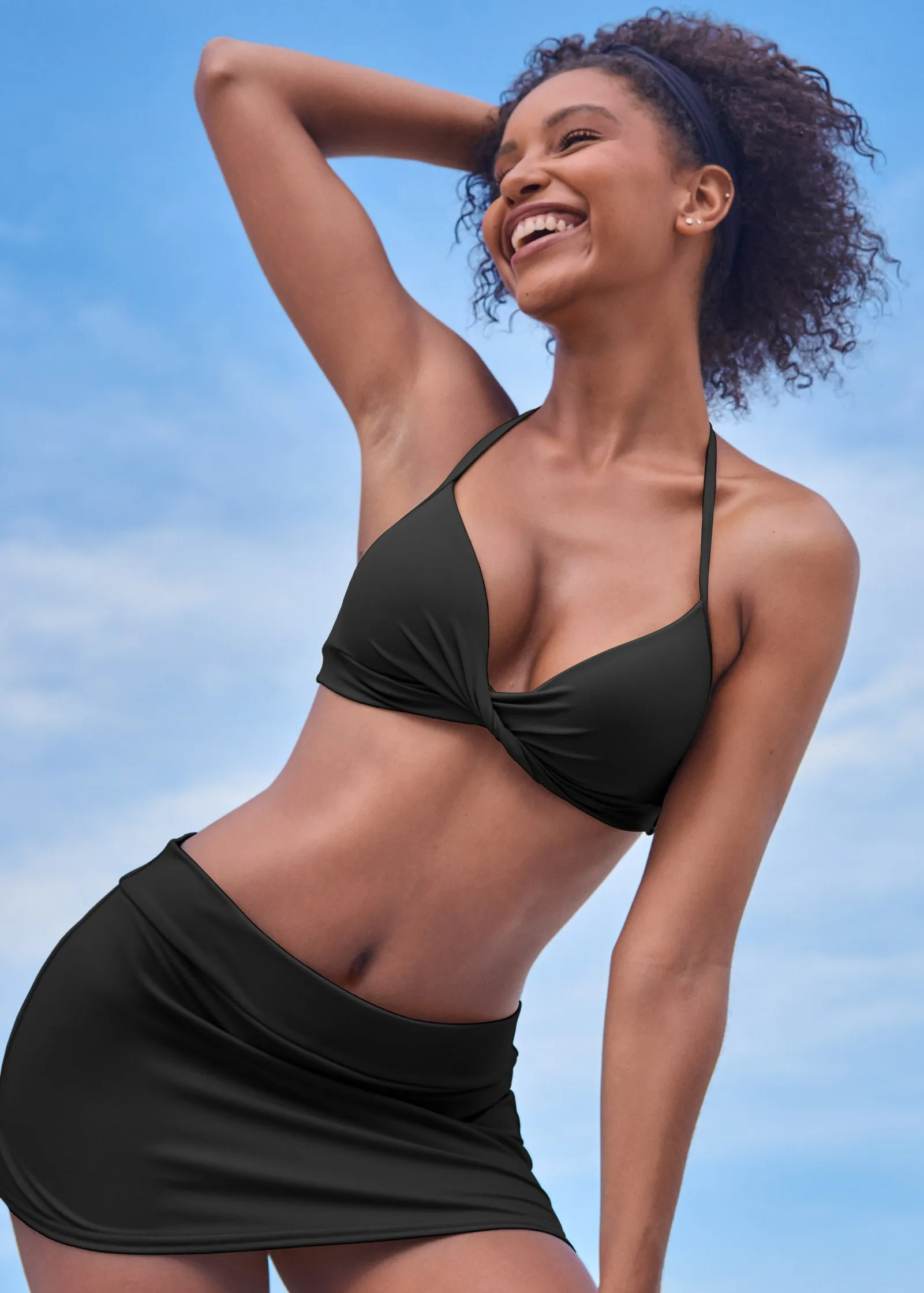 Aruba Swim Bikini Skirt - Black Beauty sold by VENUS