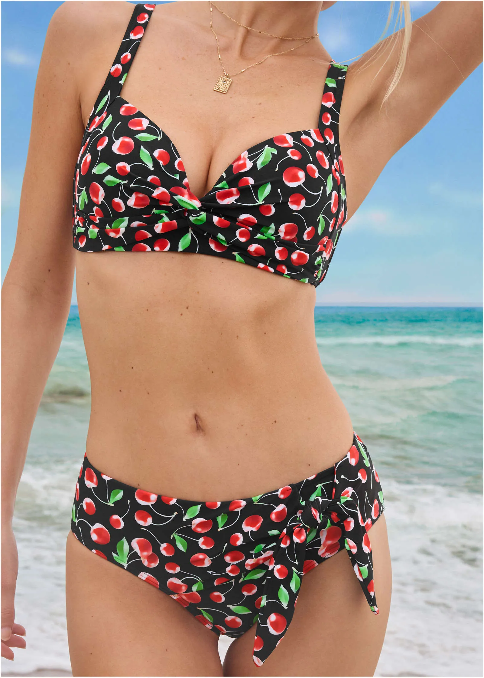 St Lucia Twist Bikini Top - Very Cherry sold by VENUS product image thumbnail 3