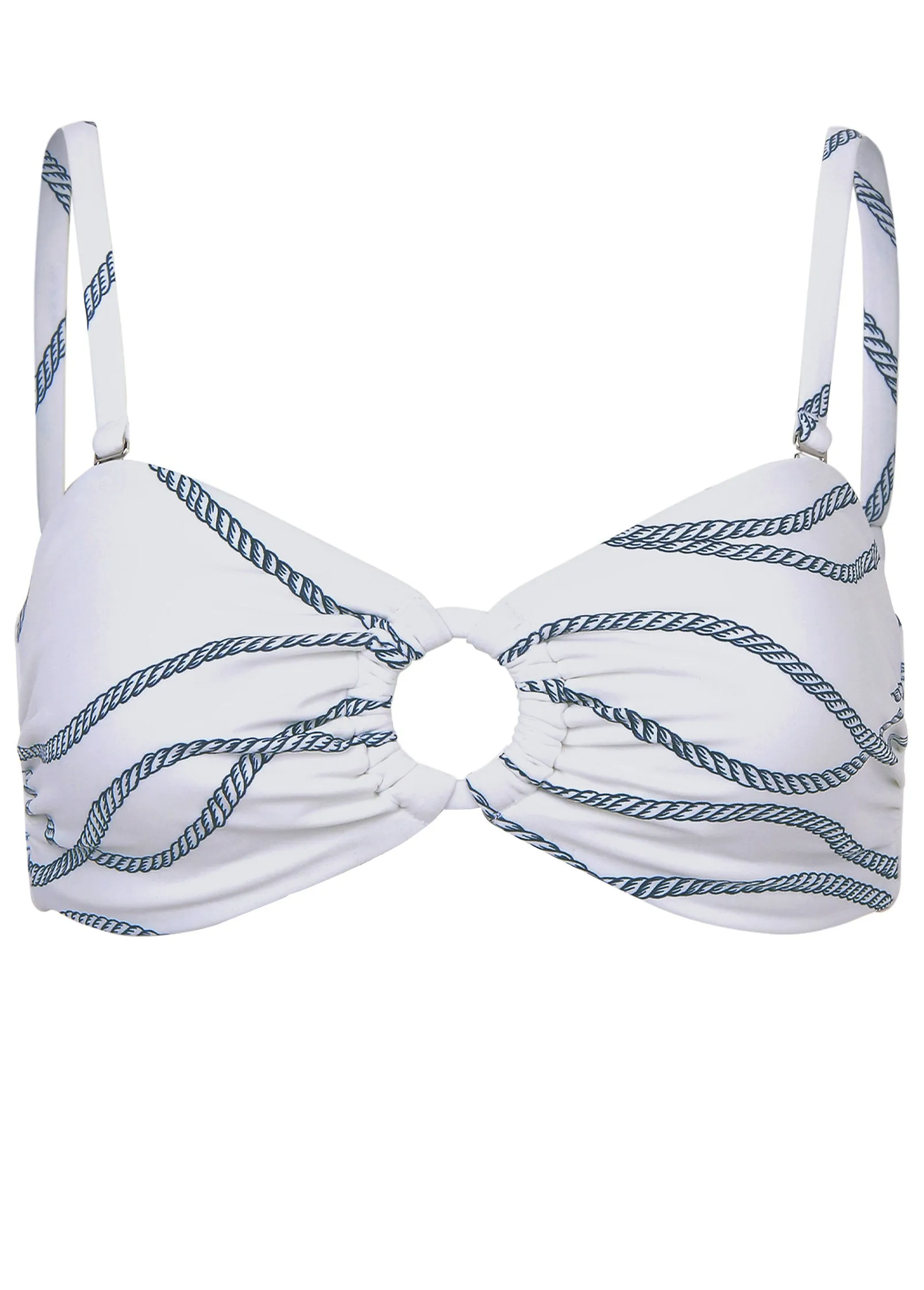 Ring Front Bikini Top - Nautical Ropes sold by VENUS product image thumbnail 3