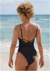 Strappy Tulum High Leg One-Piece - Jet Black sold by VENUS