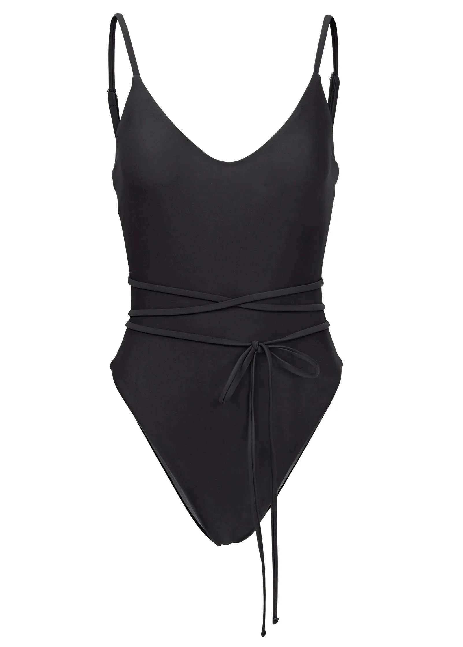 Strappy Tulum High Leg One-Piece - Jet Black sold by VENUS product image thumbnail 4