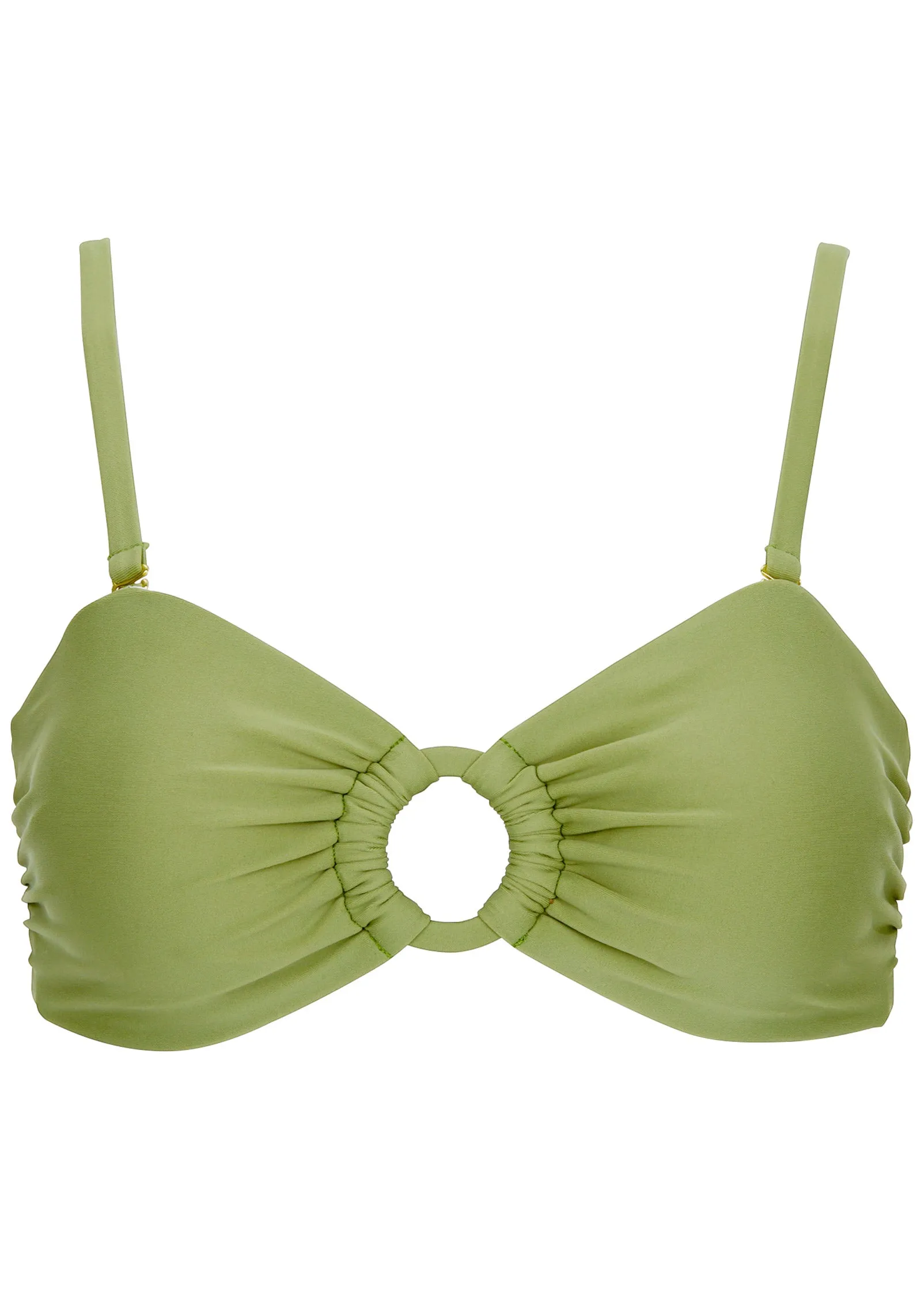 Ring Front Bikini Top - Mosstone sold by VENUS product image thumbnail 4