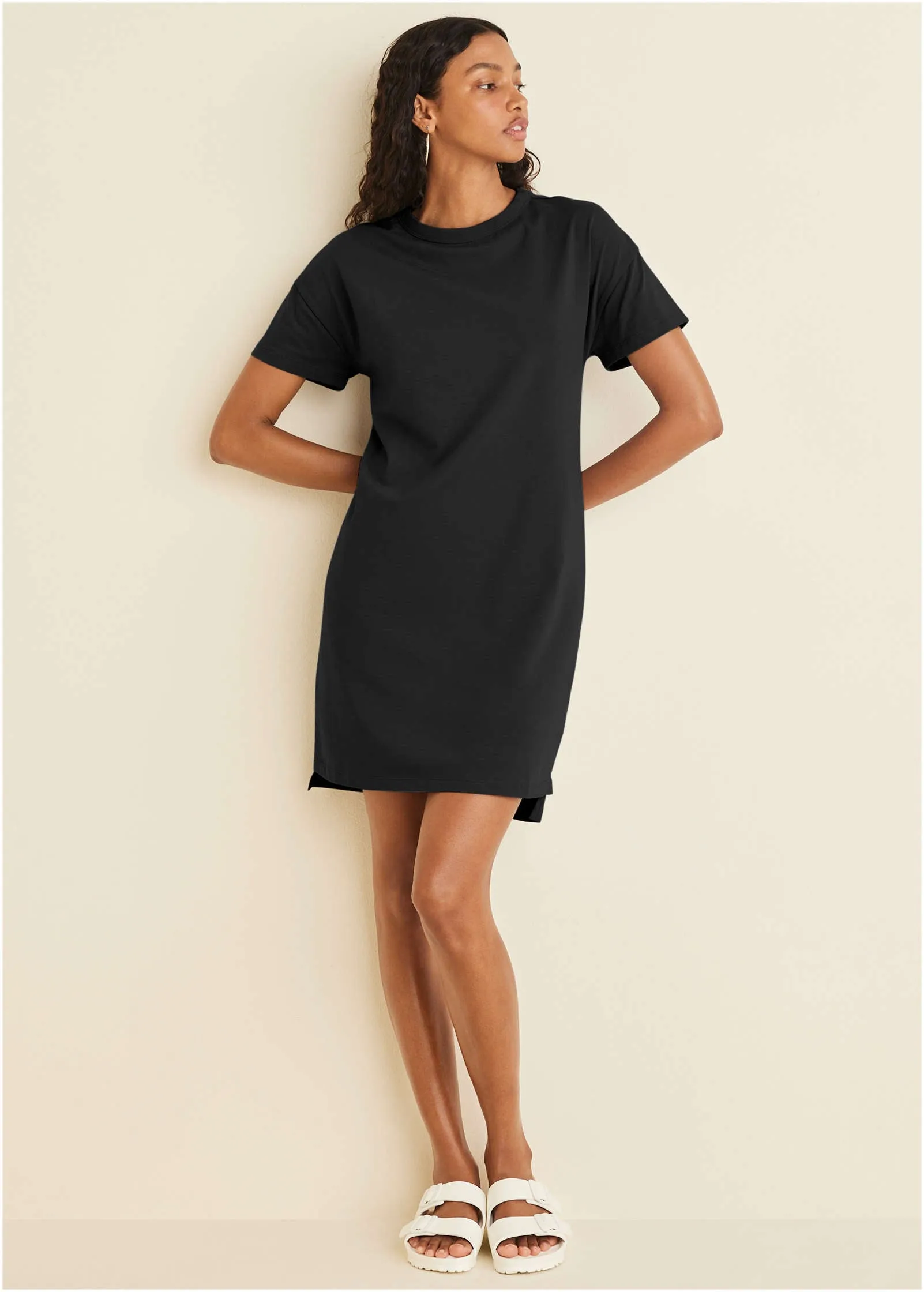 T-Shirt Dress - Jet Black sold by VENUS
