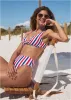 Tahiti Midi Bikini Bottom - Americana Stripe Large sold by VENUS