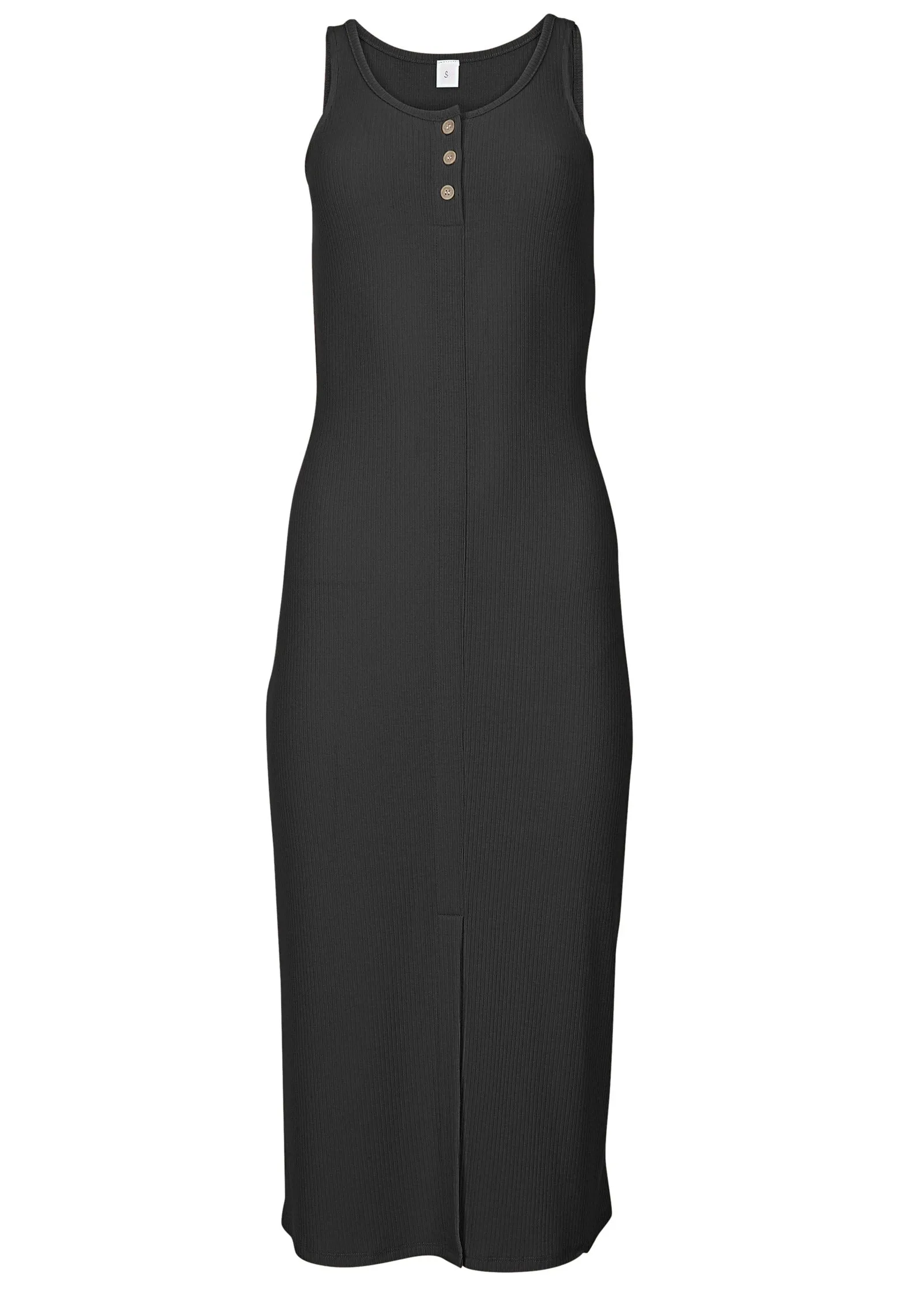 Henley Midi Dress - Jet Black sold by VENUS product image thumbnail 3