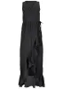 Ruffle High-Low Wrap Dress - Jet Black sold by VENUS