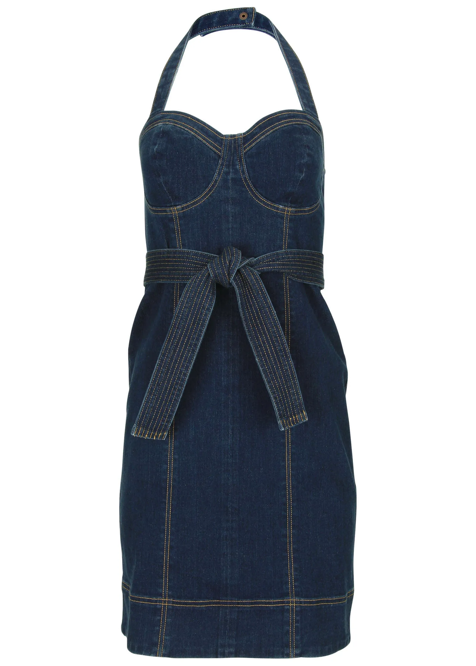 Denim Halter Dress - Dark Wash sold by VENUS product image thumbnail 4