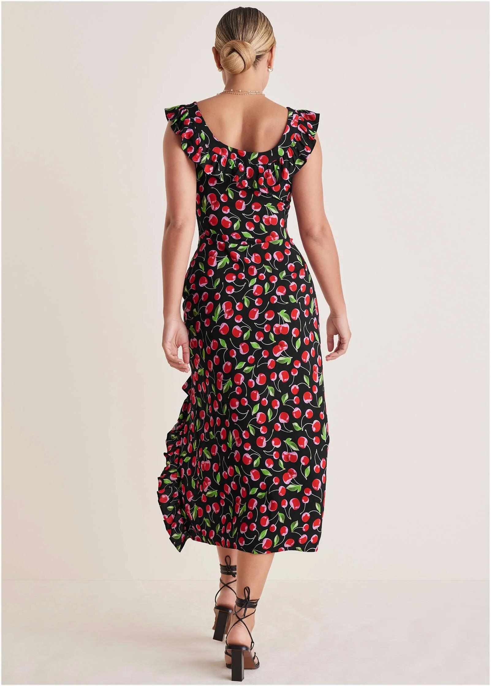 Ruffle Maxi Dress - Very Cherry sold by VENUS product image thumbnail 3