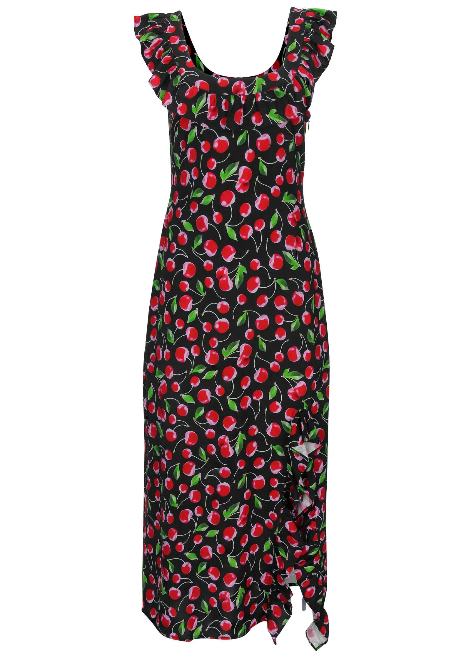 Ruffle Maxi Dress - Very Cherry sold by VENUS product image thumbnail 4