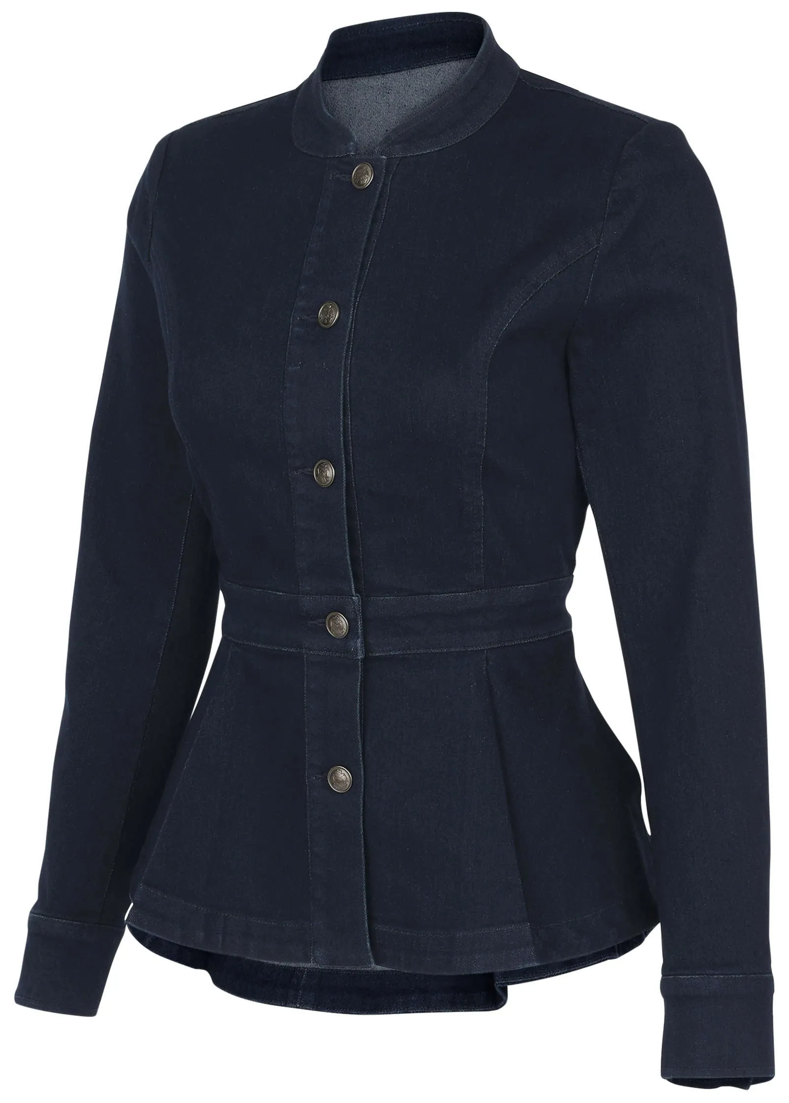 Denim Peplum Blazer - Dark Rinse Wash sold by VENUS product image thumbnail 4