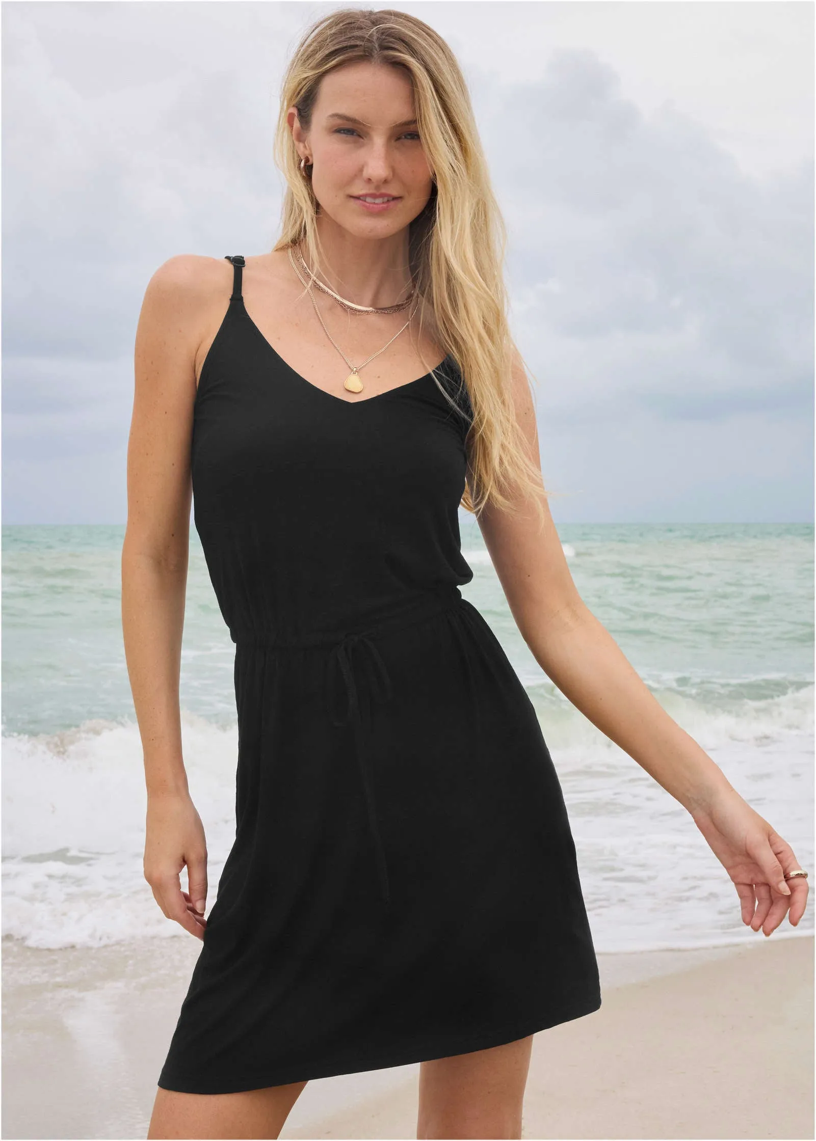 Tank Cover-Up Dress - Jet Black sold by VENUS