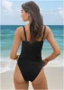 Sydney Ruched Tankini - Jet Black sold by VENUS