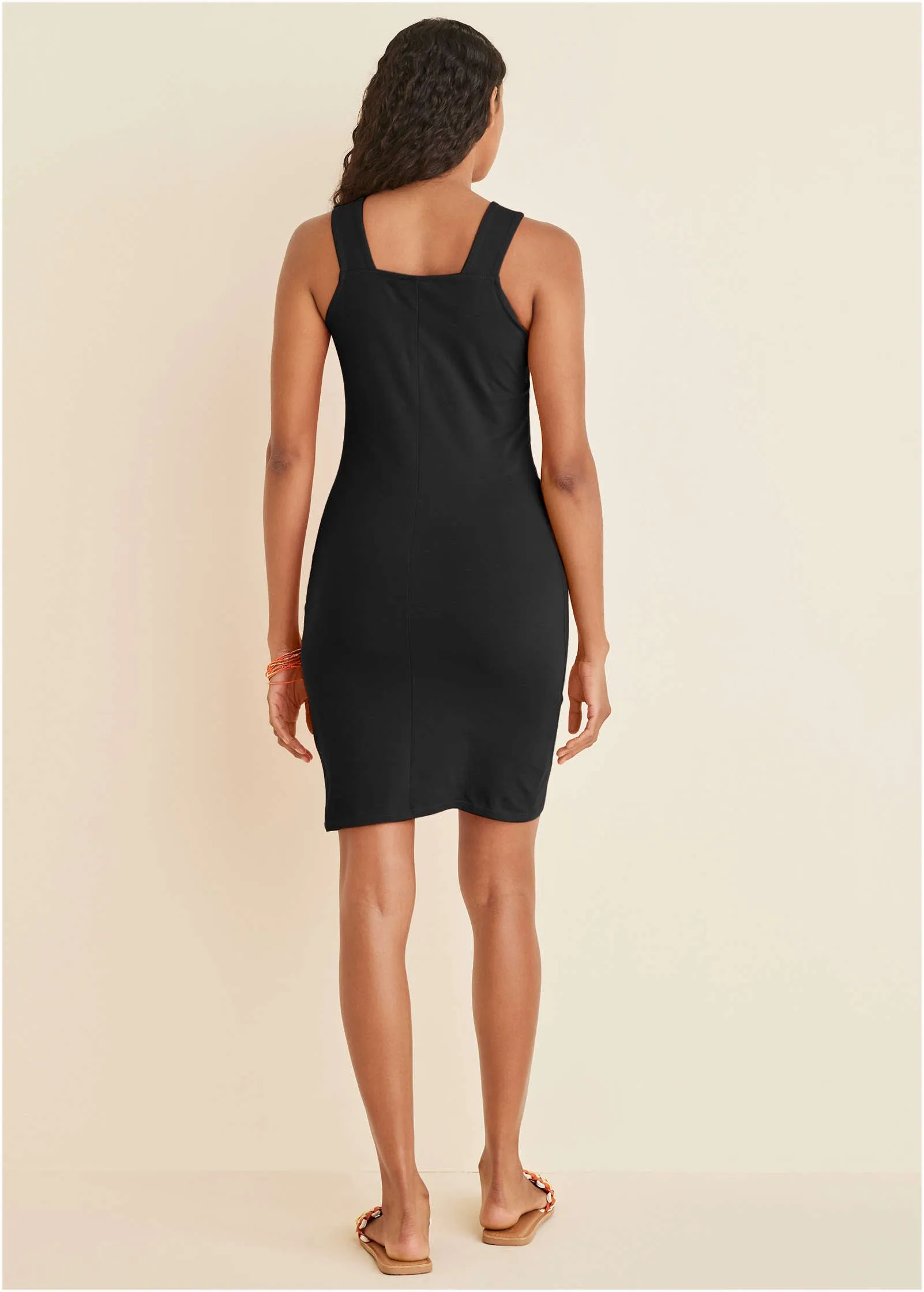 Square Neck Tank Dress - Jet Black sold by VENUS product image thumbnail 2