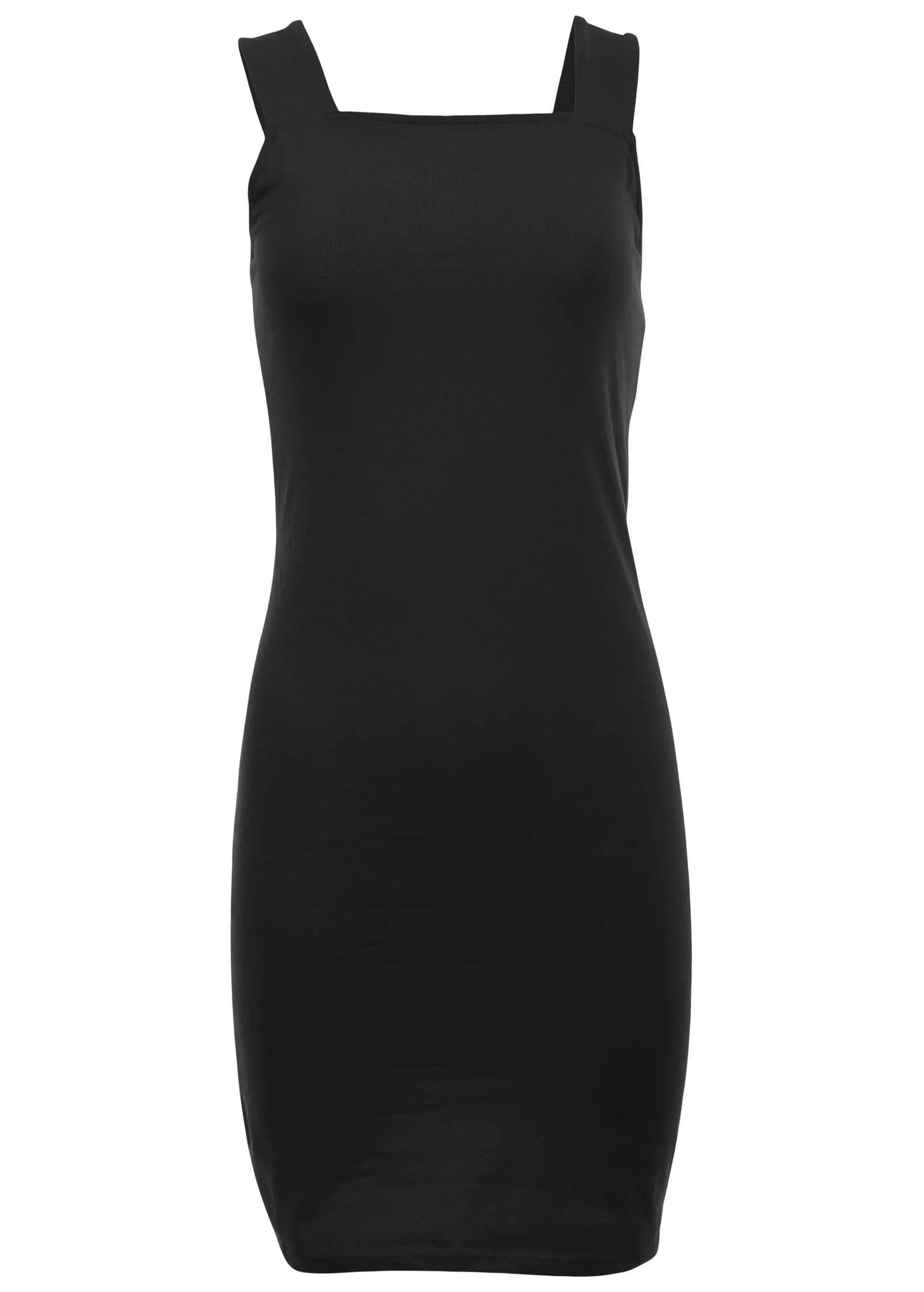 Square Neck Tank Dress - Jet Black sold by VENUS product image thumbnail 3