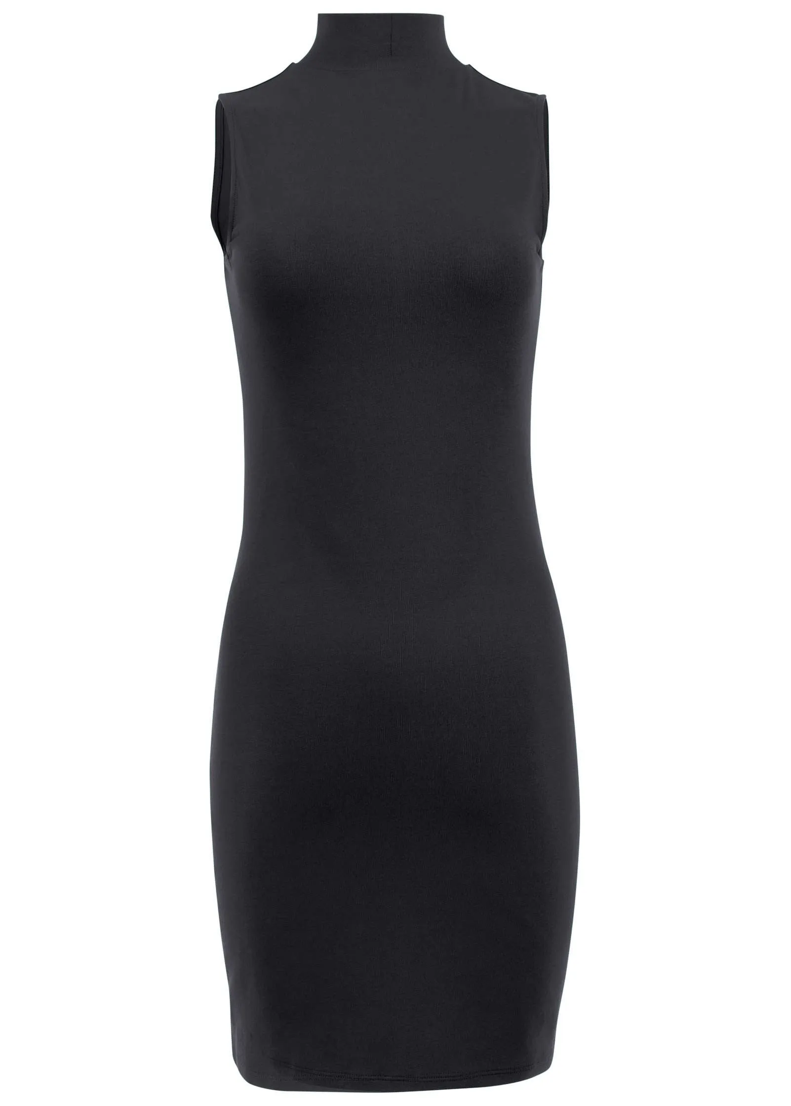 Mock Neck Mini Dress - Jet Black sold by VENUS product image thumbnail 3