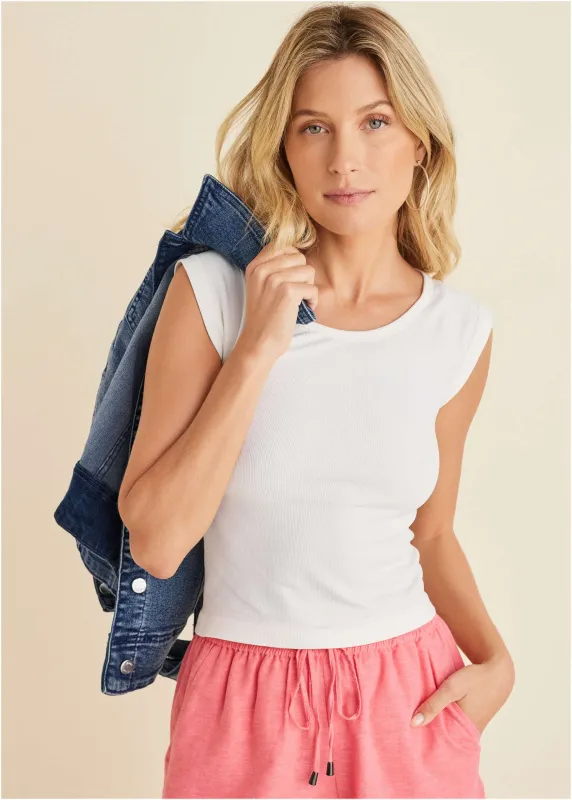 Seamless Tee - Cloud Dancer sold by VENUS