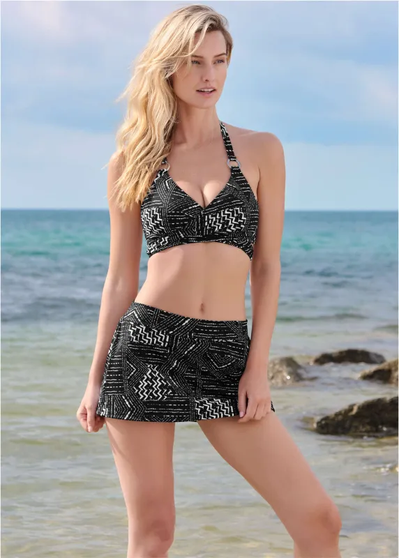 Laguna Wrap Underwire Top - Monochrome Moves sold by VENUS