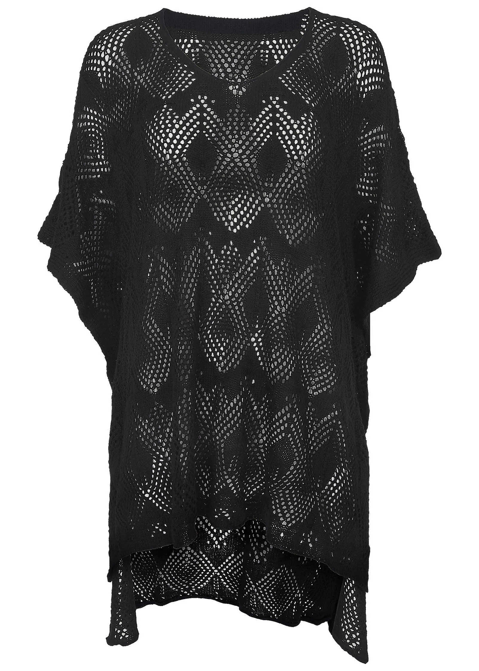 Crochet Cover-Up Tunic - Jet Black sold by VENUS product image thumbnail 3
