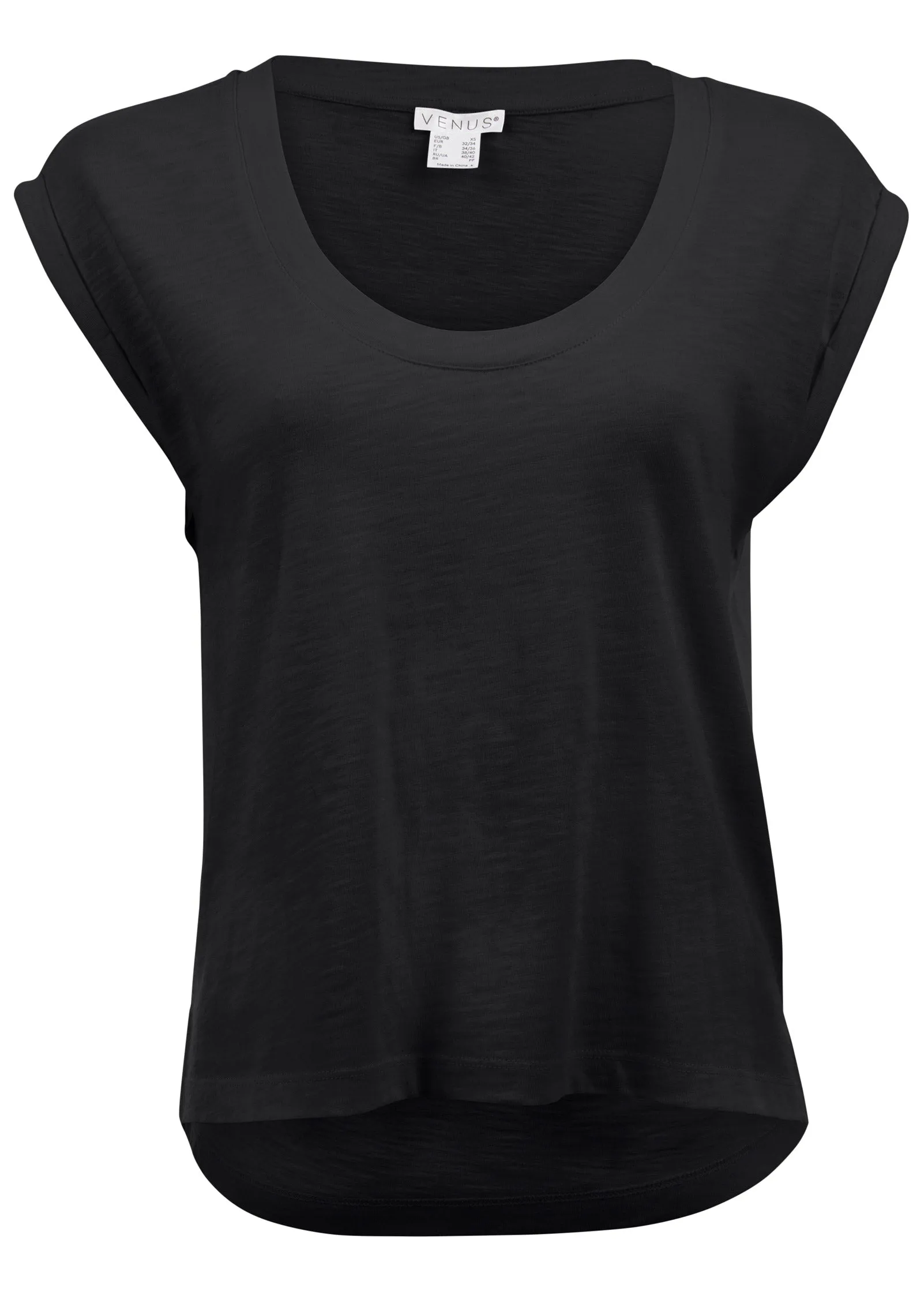 Scoop Neck Tee - Jet Black sold by VENUS product image thumbnail 3