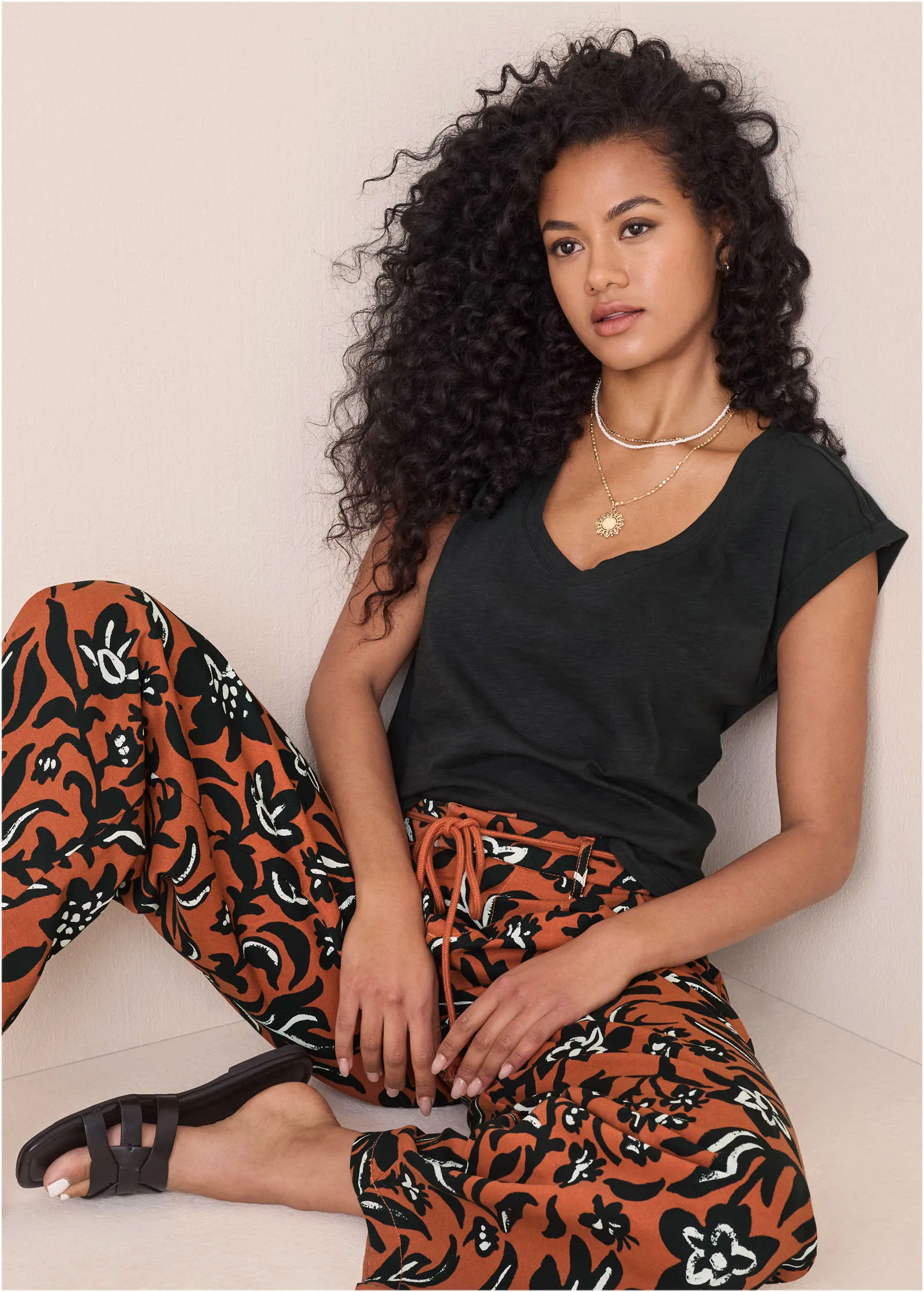 Scoop Neck Tee - Jet Black sold by VENUS