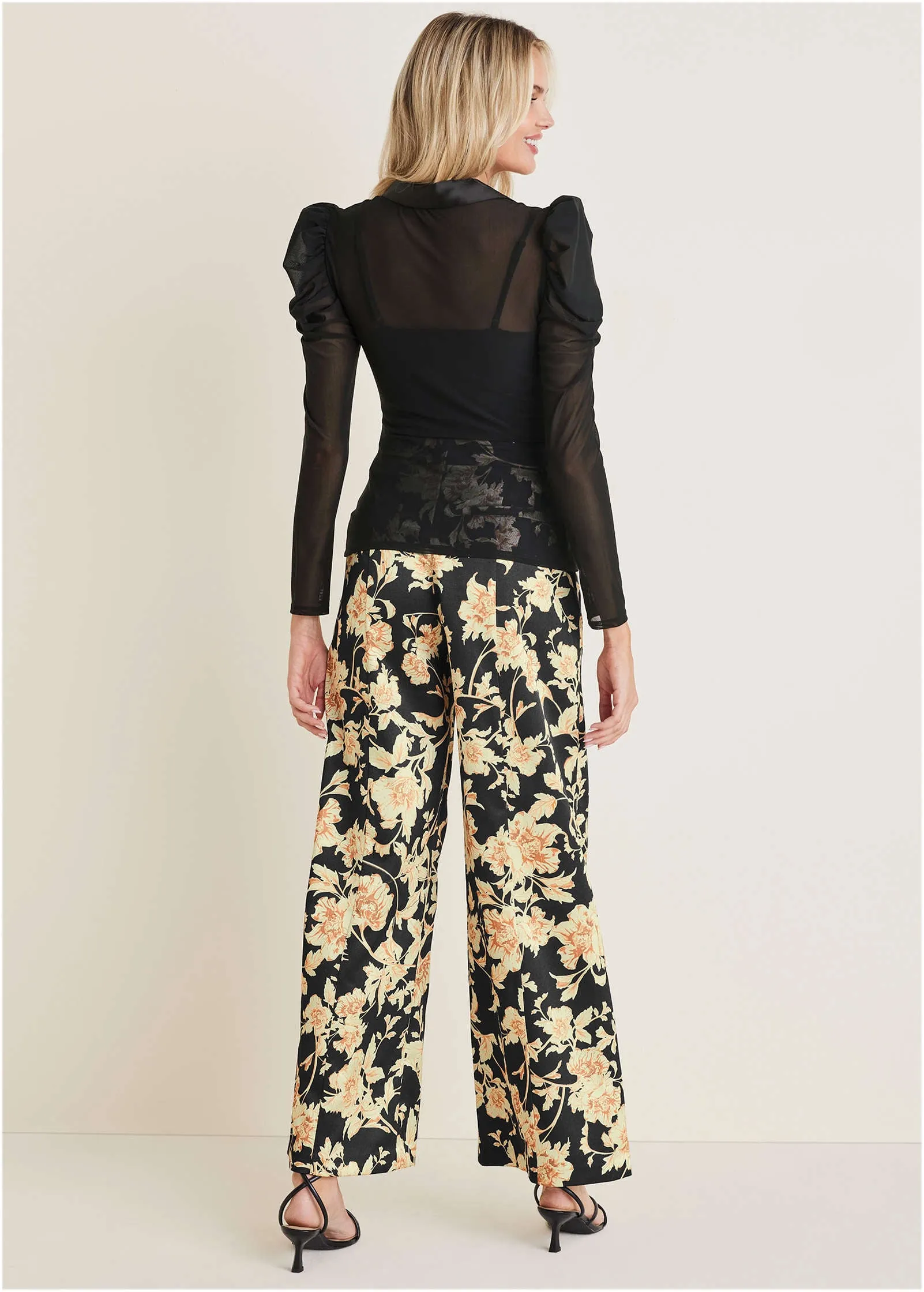 Mesh Button Front Top - Jet Black sold by VENUS product image thumbnail 3