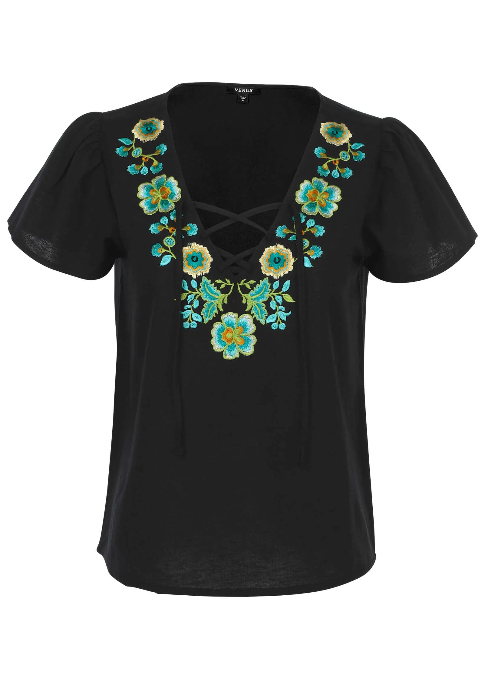 Embroidered Blouse - Jet Black sold by VENUS product image thumbnail 2