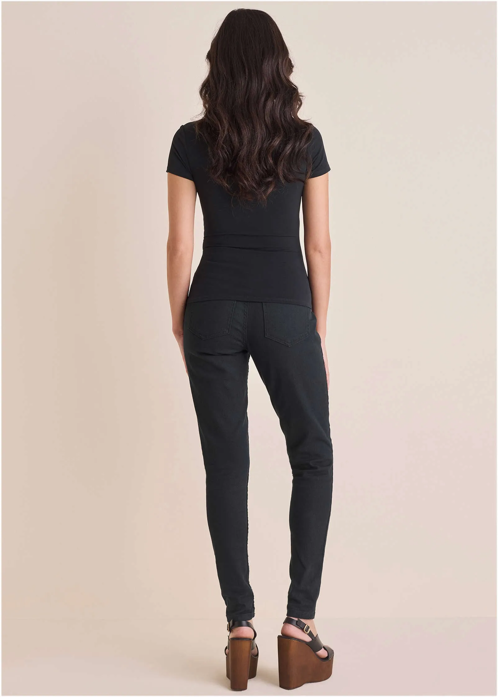 Ruched Tie-Front Top - Jet Black sold by VENUS product image thumbnail 2