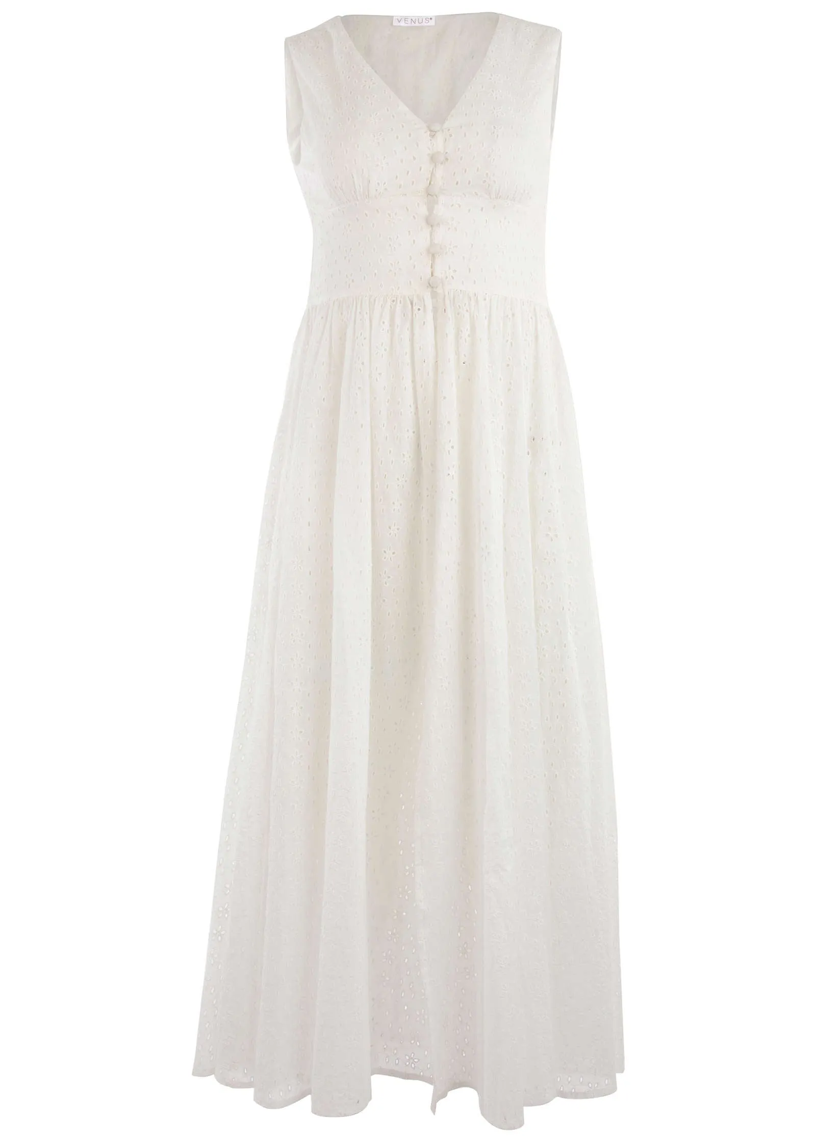 Eyelet Maxi Top - Cloud Dancer sold by VENUS product image thumbnail 5