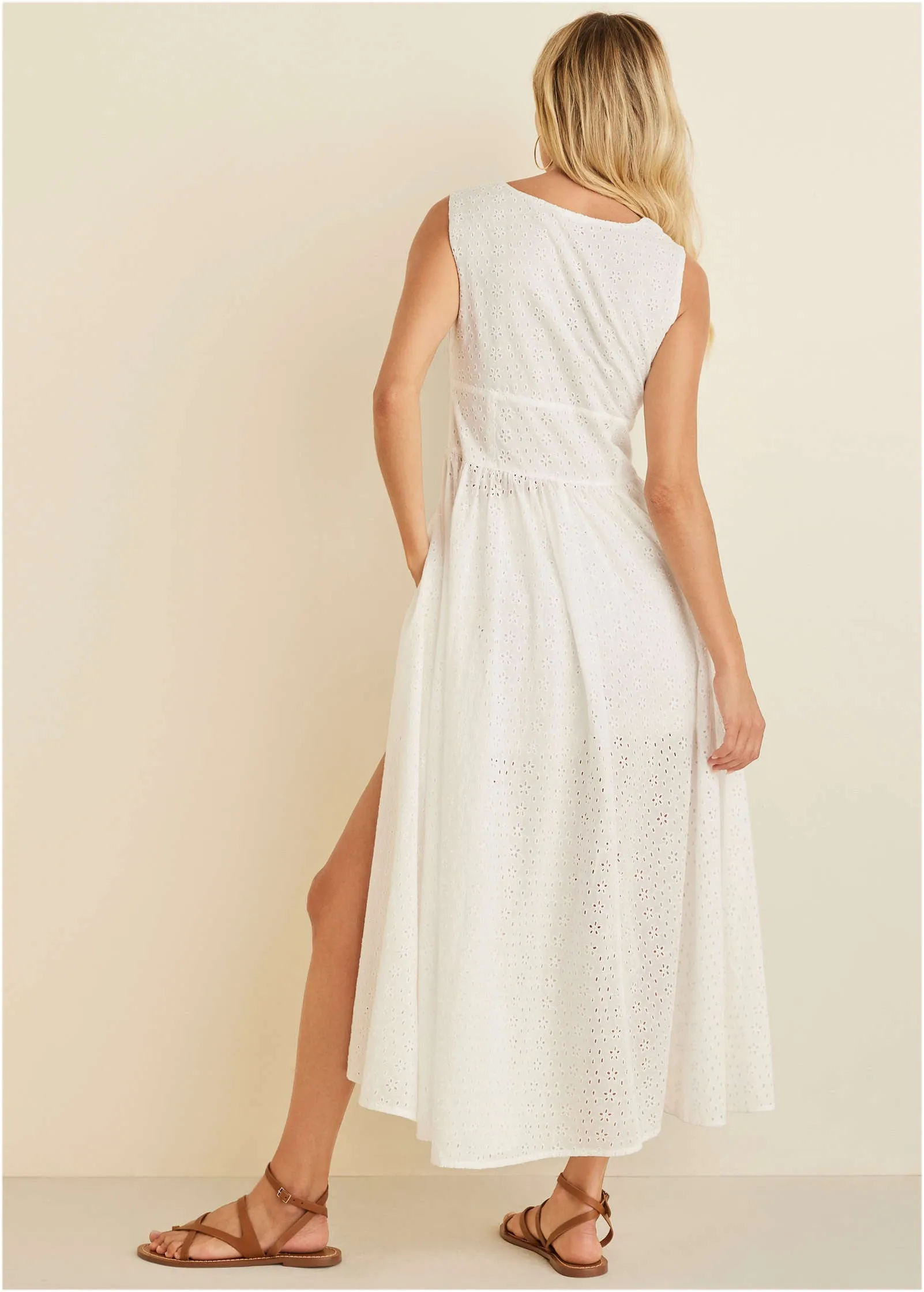 Eyelet Maxi Top - Cloud Dancer sold by VENUS product image thumbnail 3