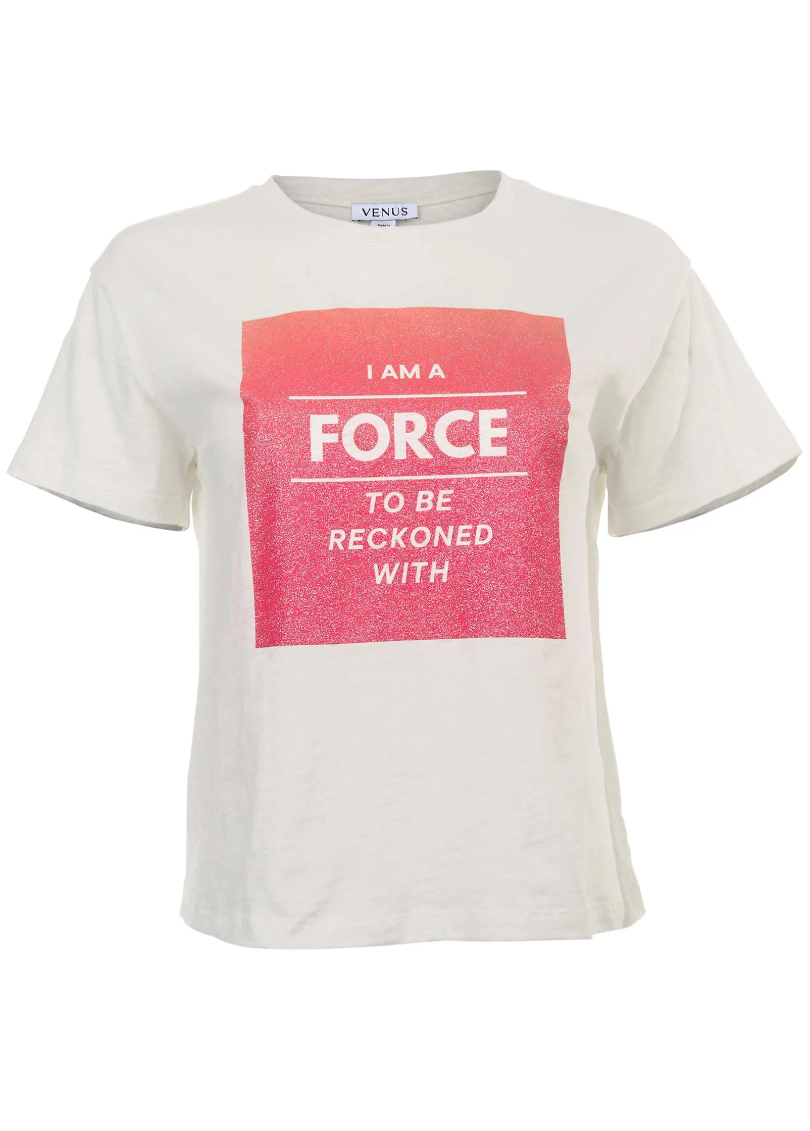 I Am A Force Graphic Tee - Cloud Dancer sold by VENUS product image thumbnail 4
