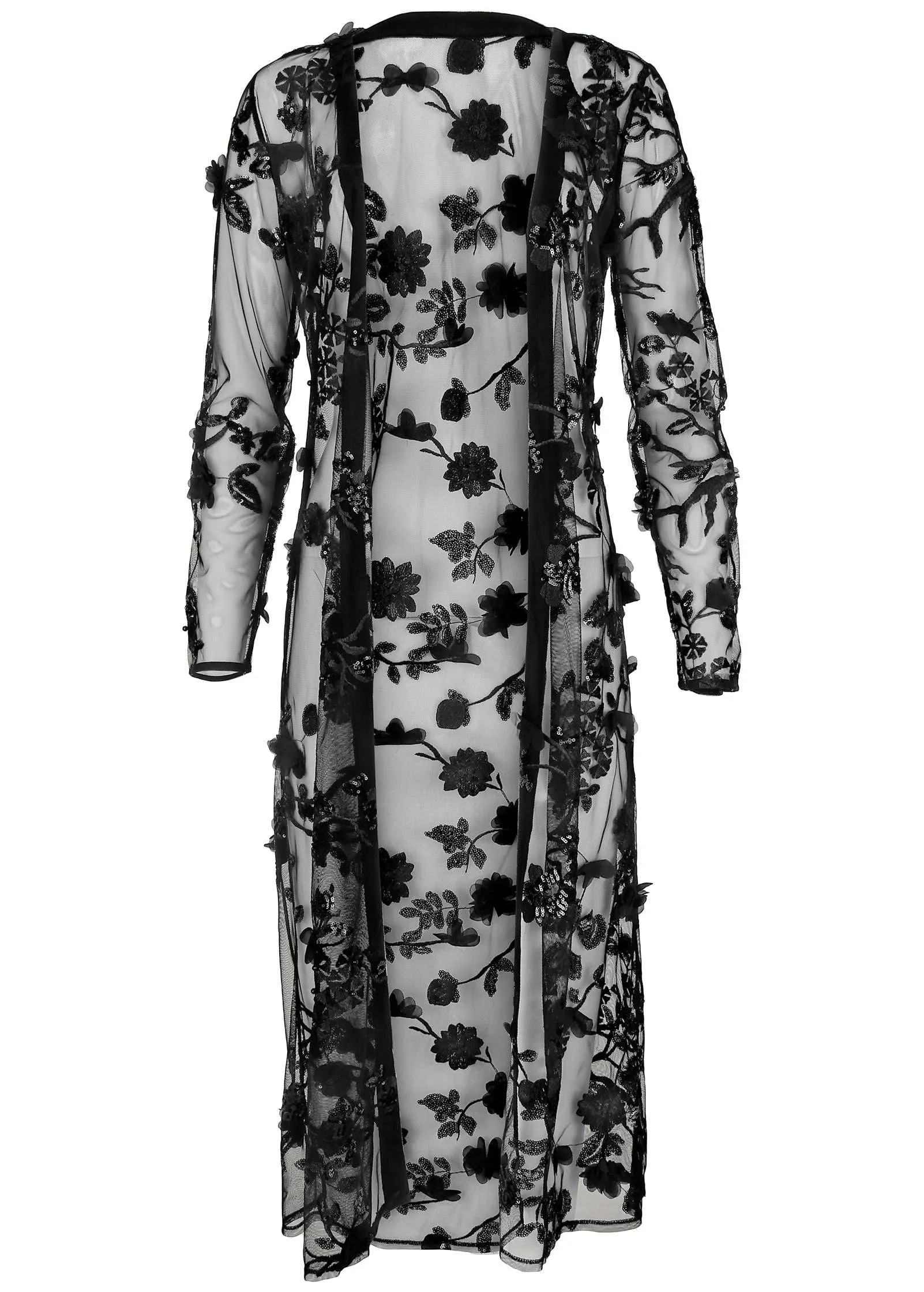 Beaded Lace Long Jacket - Jet Black sold by VENUS product image thumbnail 5