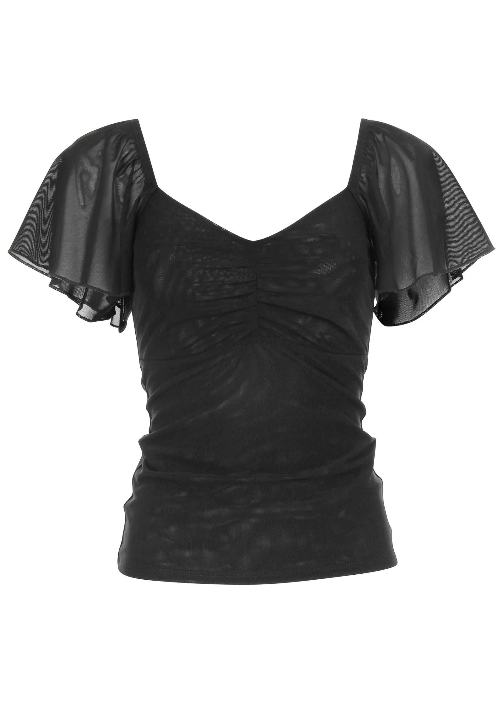 Mesh Sweetheart Top - Jet Black sold by VENUS product image thumbnail 4