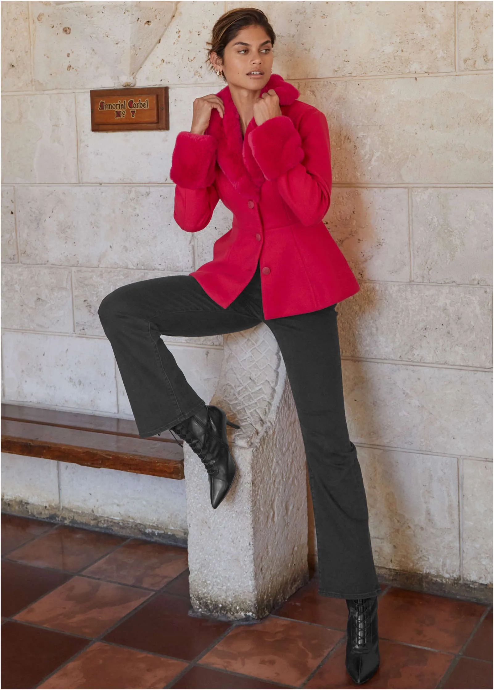 Lace Up Booties - Jet Black sold by VENUS product image thumbnail 5