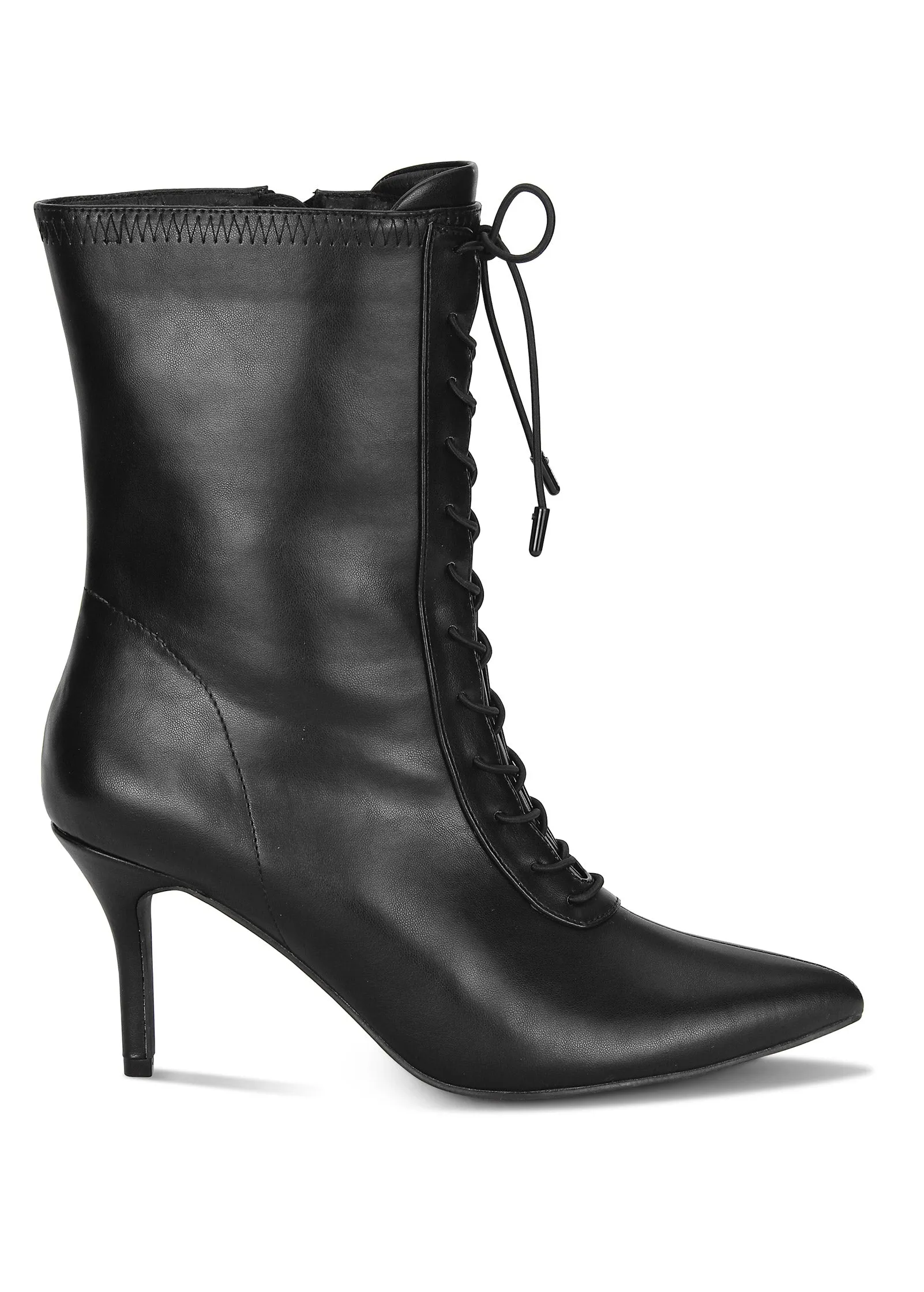 Lace Up Booties - Jet Black sold by VENUS product image thumbnail 2