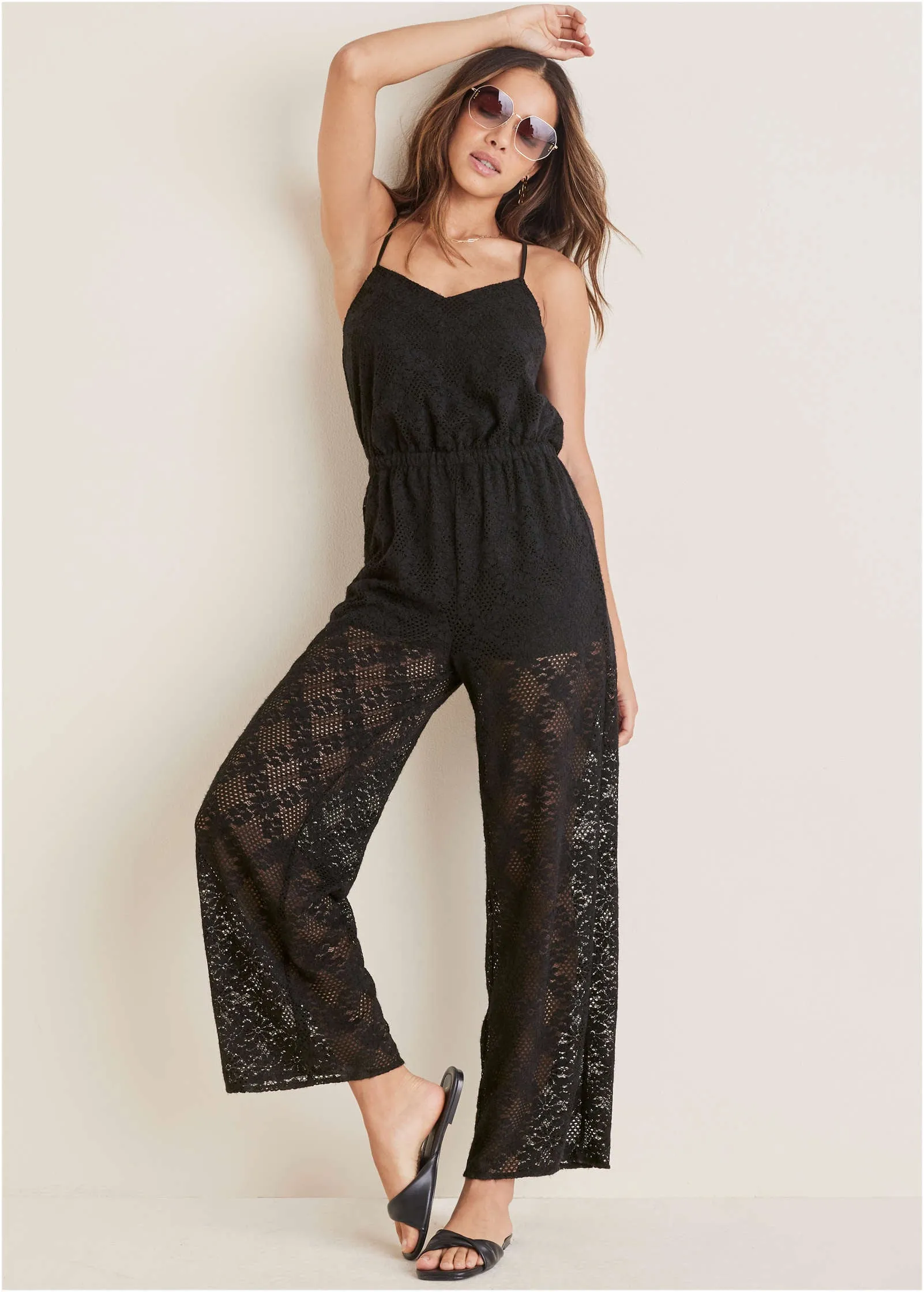 Lace Jumpsuit - Jet Black sold by VENUS product image thumbnail 4