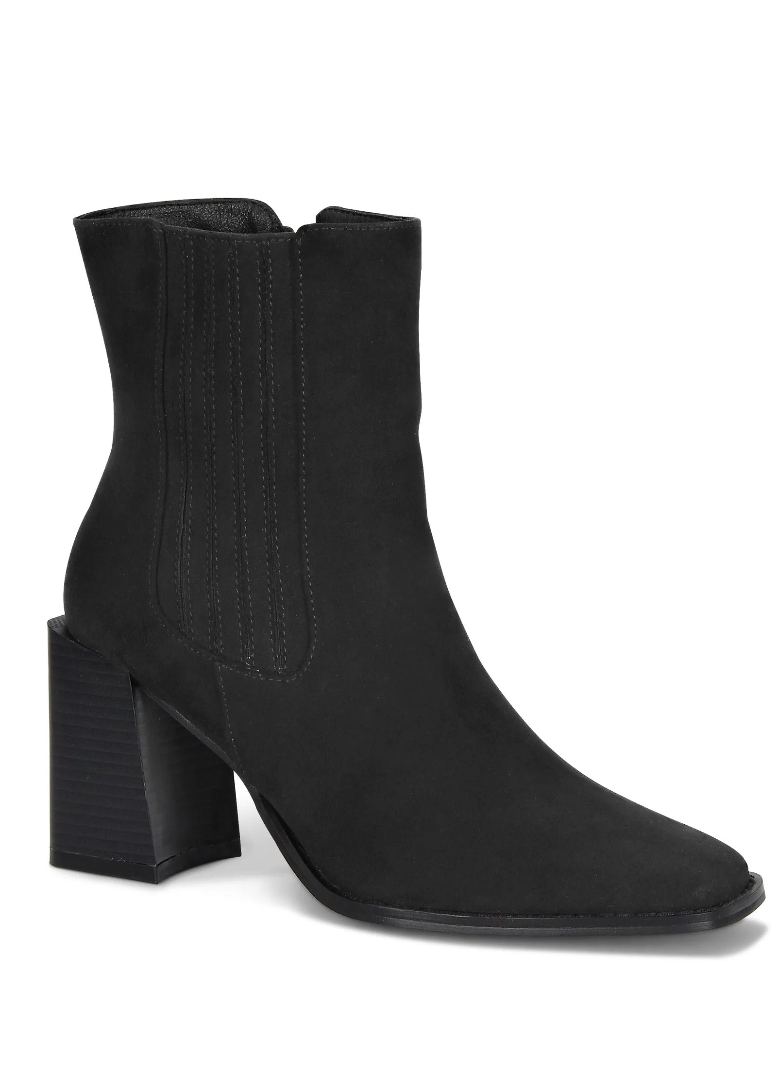 Square Toe Booties - Jet Black sold by VENUS