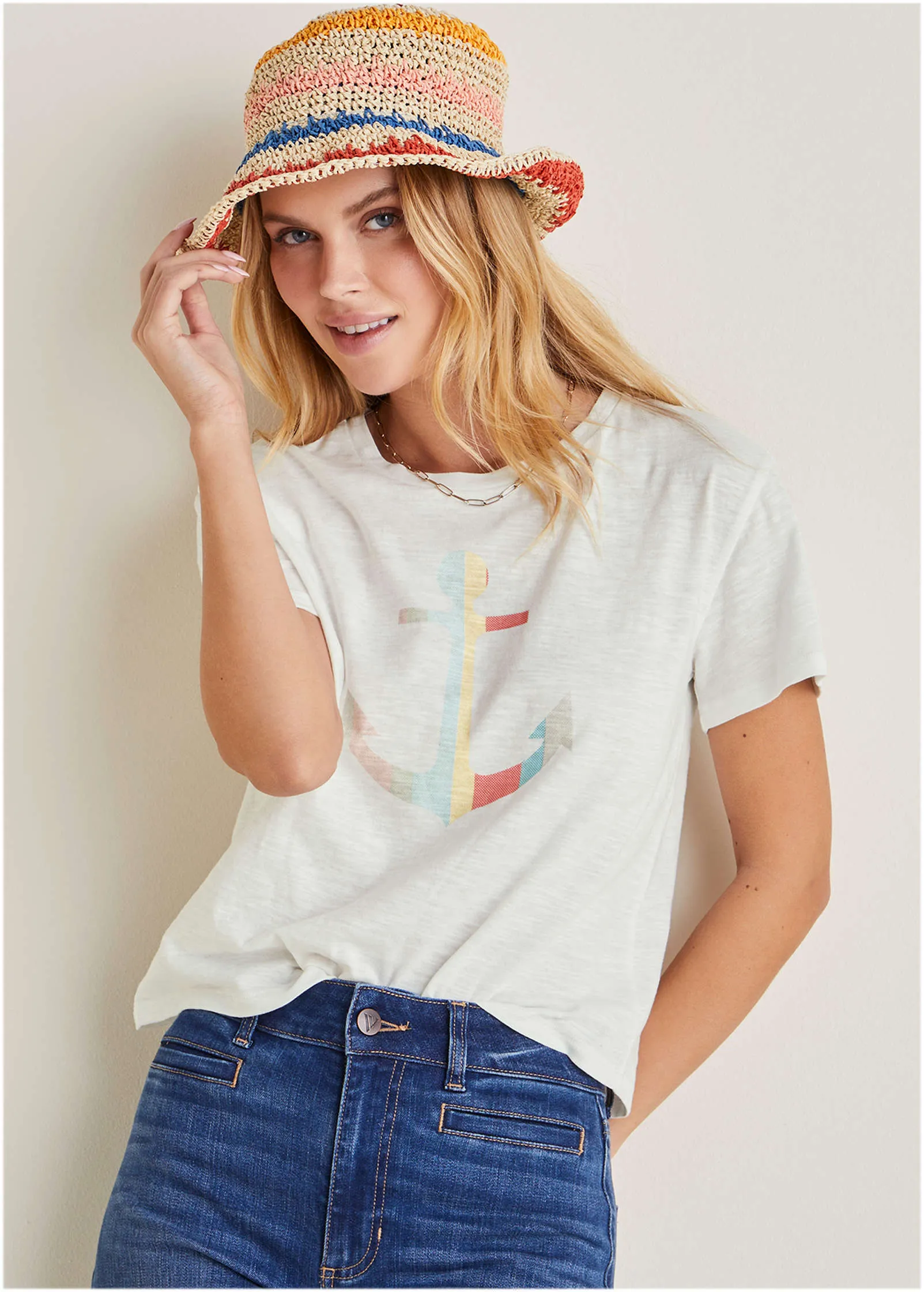 Anchor Graphic Tee - Cloud Dancer sold by VENUS product image thumbnail 4