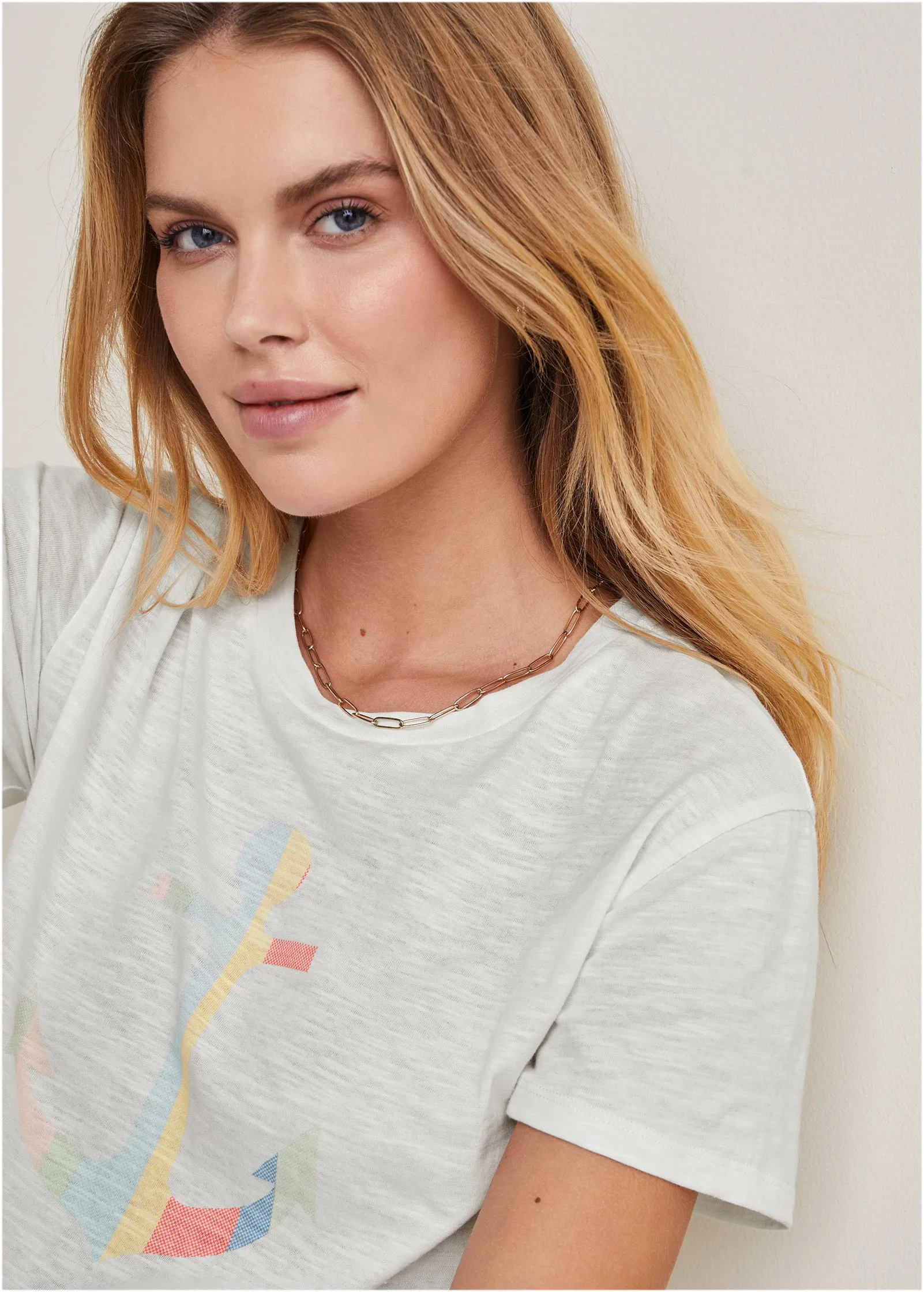 Anchor Graphic Tee - Cloud Dancer sold by VENUS product image thumbnail 3