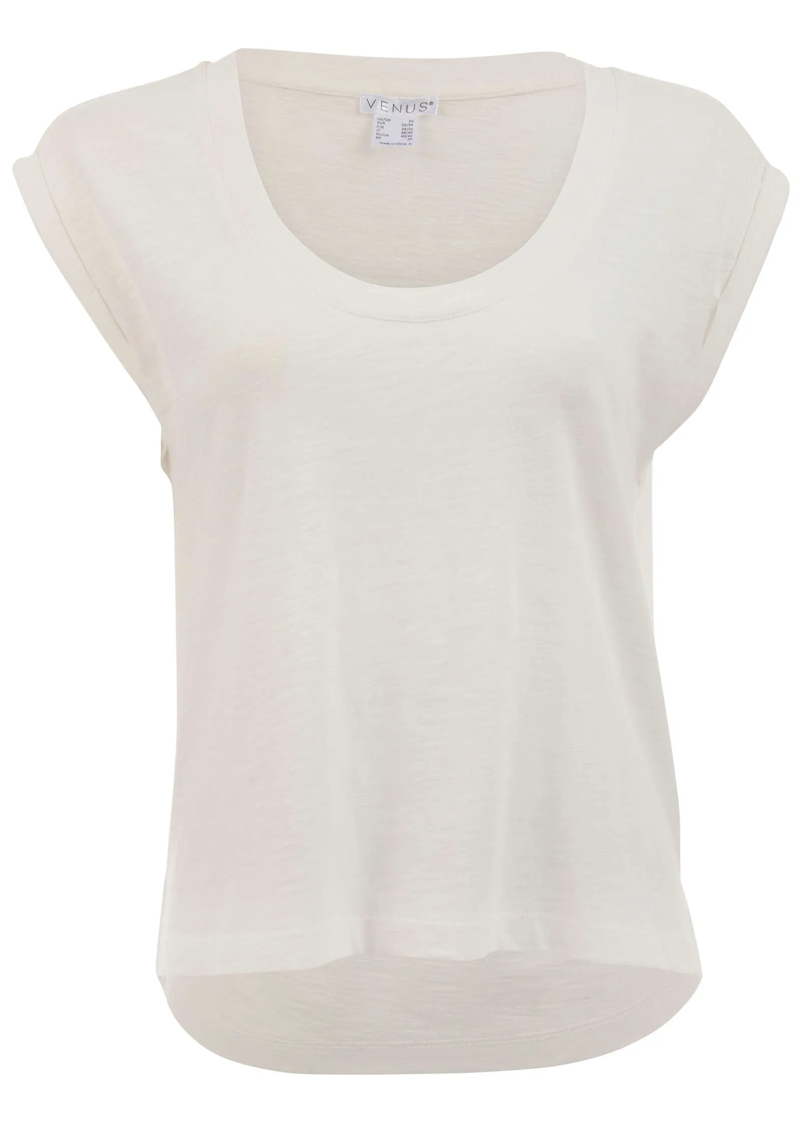 Scoop Neck Tee - Cloud Dancer sold by VENUS product image thumbnail 4