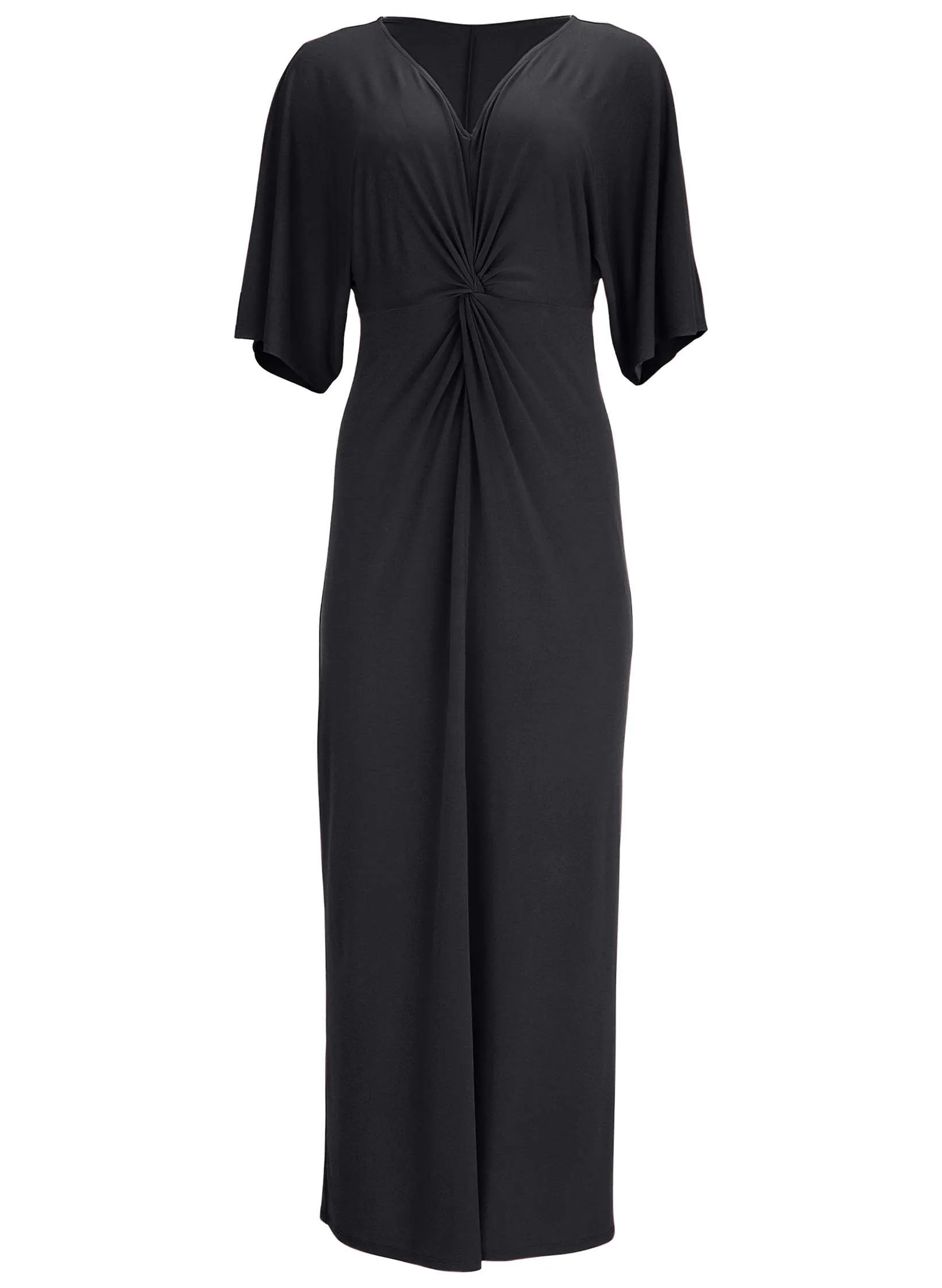 Twist Front Maxi Dress - Jet Black sold by VENUS product image thumbnail 3