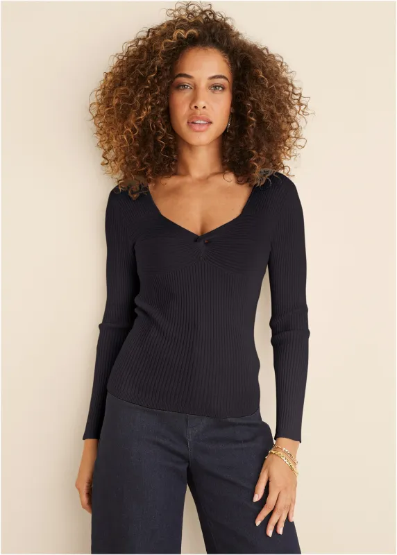 Long Sleeve Sweater - Jet Black sold by VENUS
